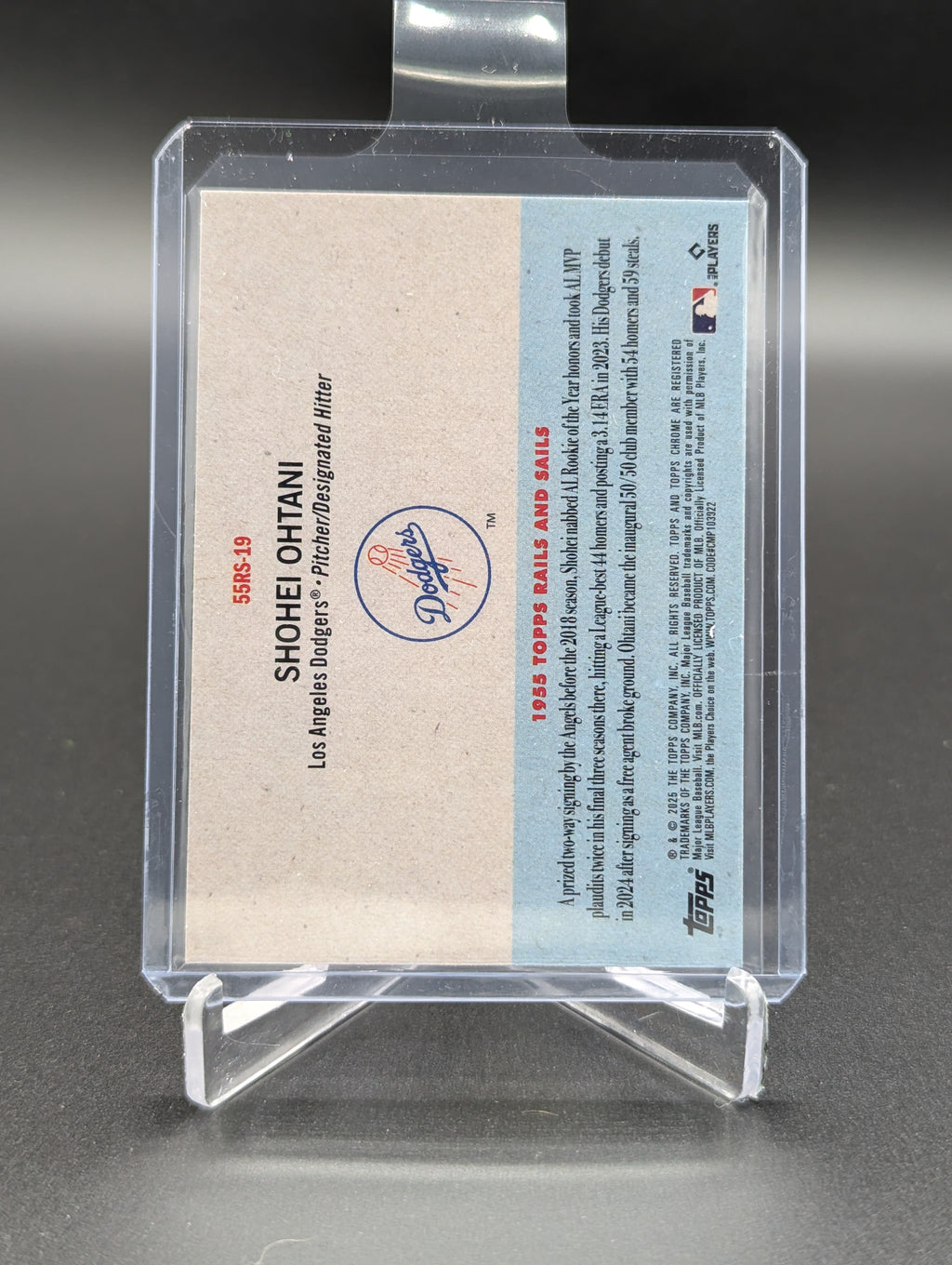 2025 Topps Chrome Platinum Rails & Sails #55RS-19 Shohei Ohtani