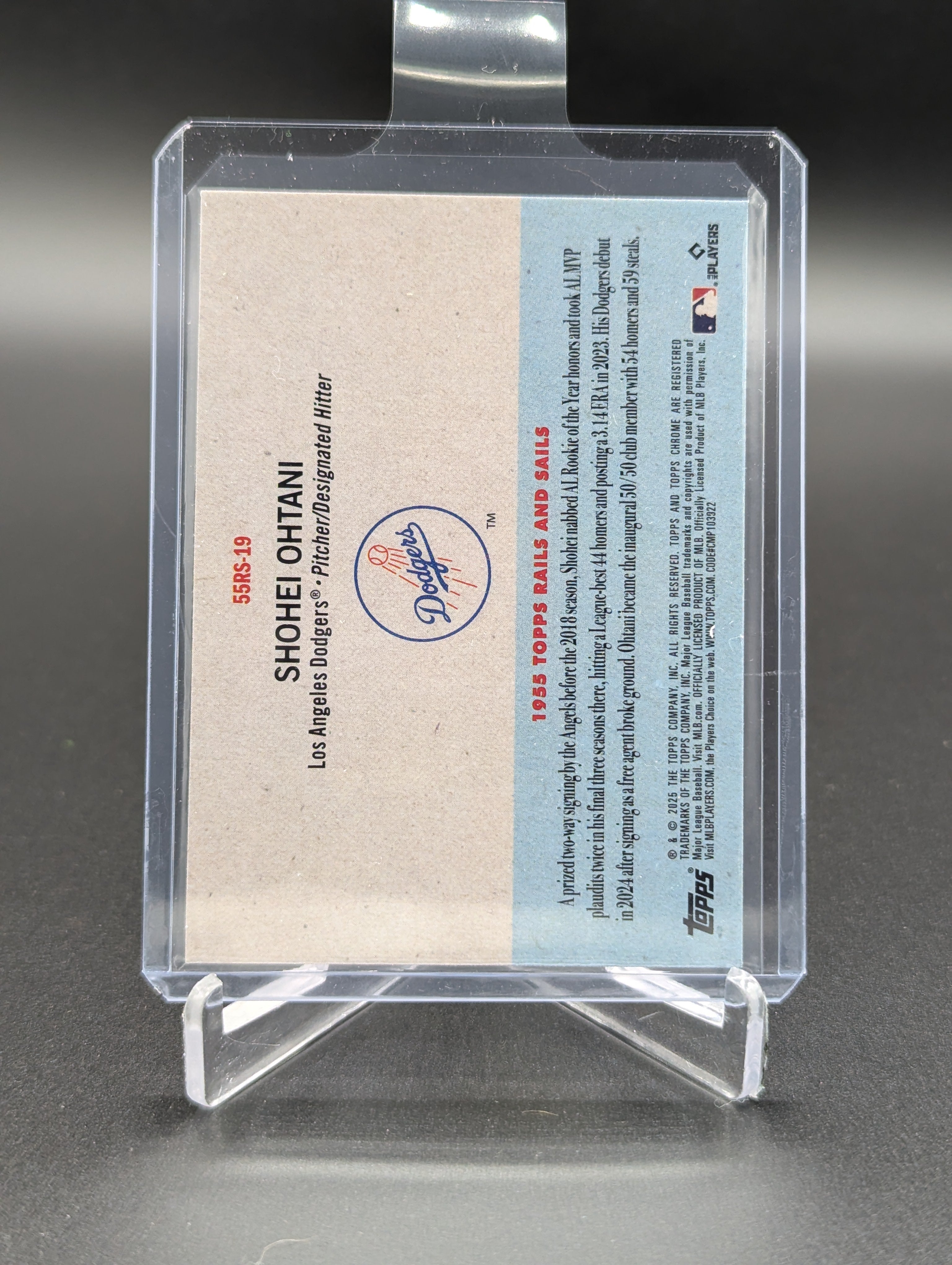 2025 Topps Chrome Platinum Rails & Sails #55RS-19 Shohei Ohtani