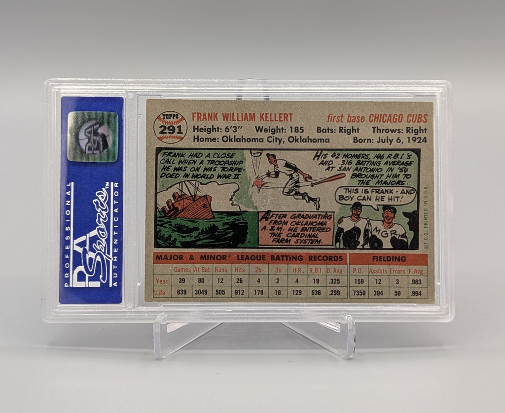 1956 Topps #291 Frank Kellert PSA 5 Cubs