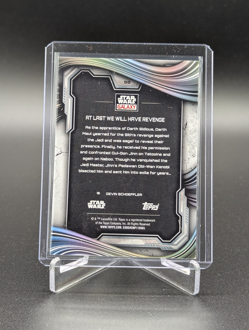 2025 Topps Chrome Star Wars Galaxy Mini Diamond #98 Darth Maul
