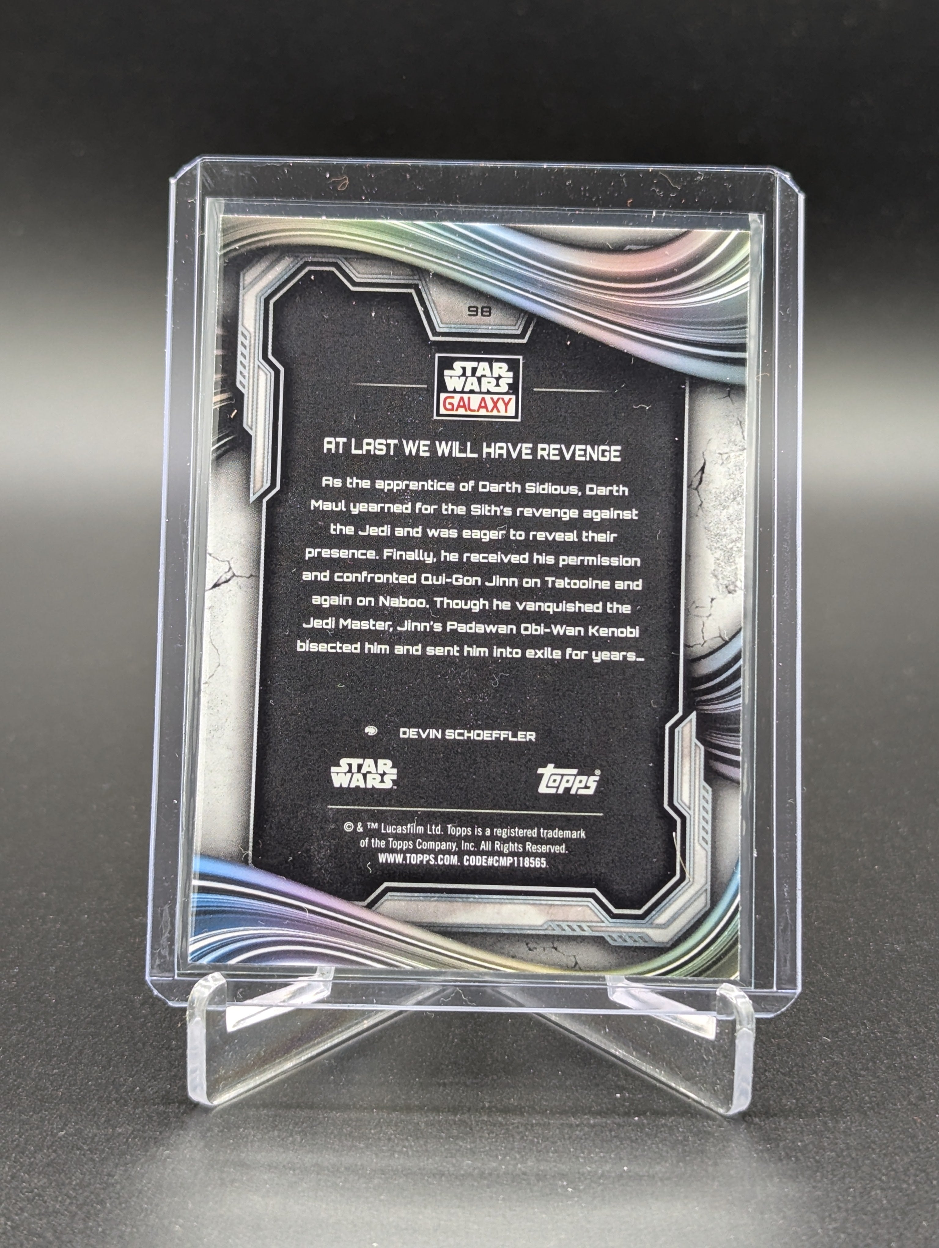 2025 Topps Chrome Star Wars Galaxy Mini Diamond #98 Darth Maul