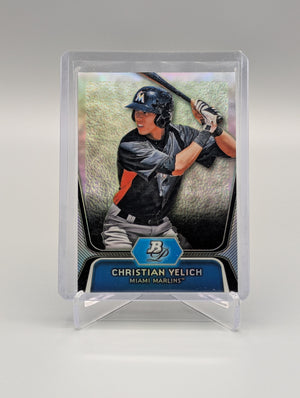 2012 Bowman Platinum Refractor #BPP49 Christian Yelich Marlins