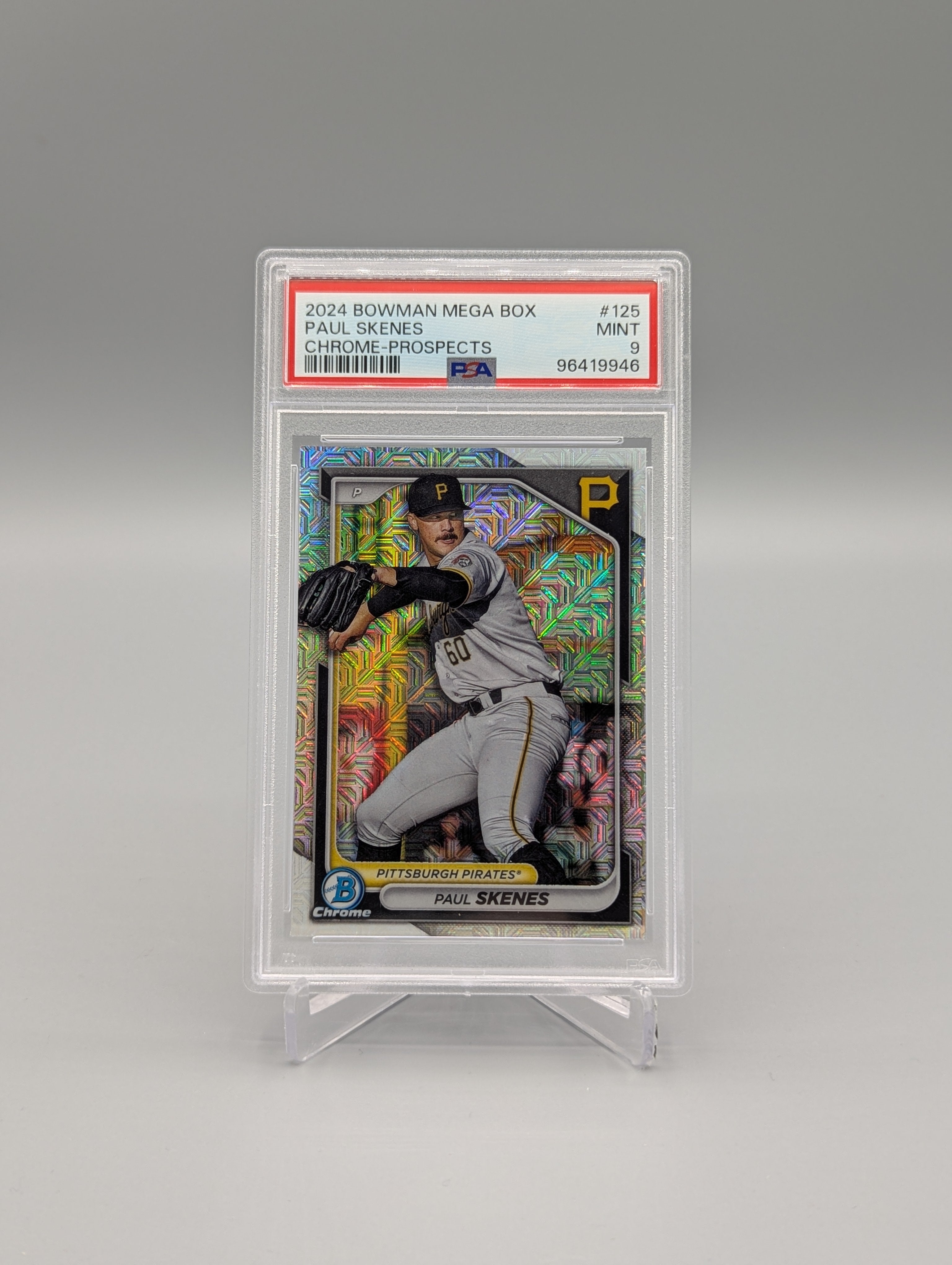 2024 Bowman Chrome Mega Box #BCP125 Paul Skenes Pirates PSA 9