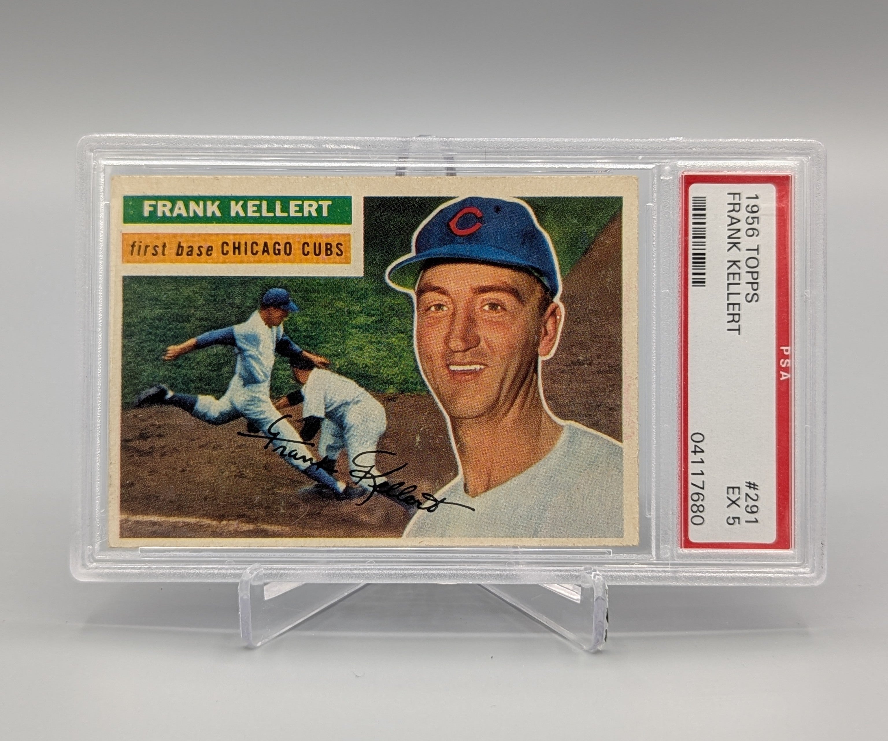 1956 Topps #291 Frank Kellert PSA 5 Cubs