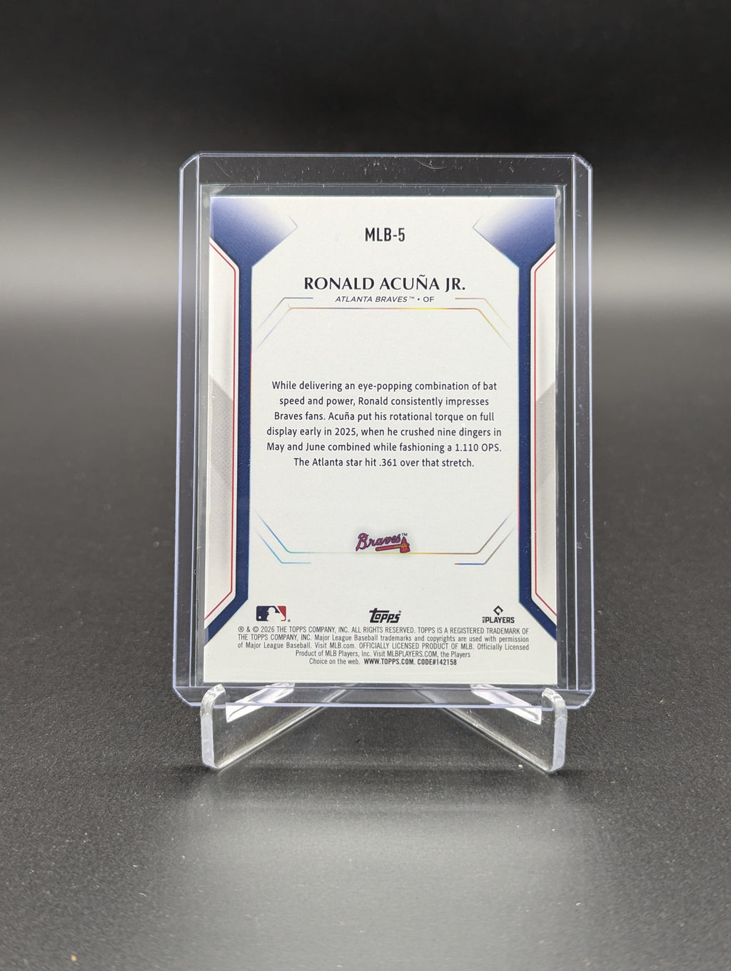 2026 Topps Collectors Kit Foil Exclusive #MLB-5 Ronald Acuna Jr