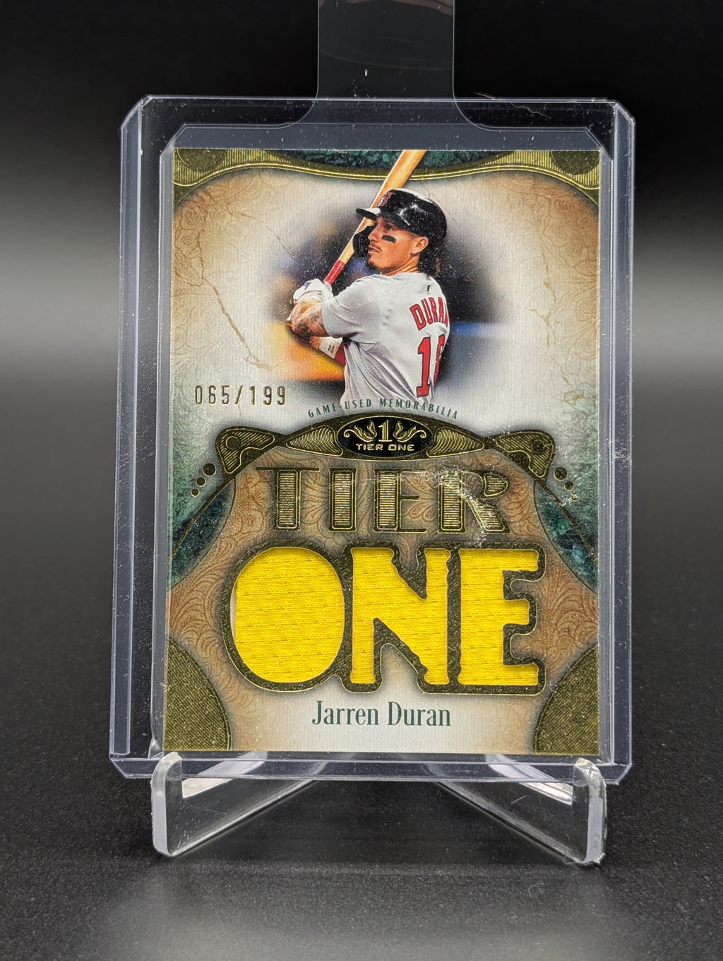 2026 Topps Tier One Die Cut Relics /199 #T1RD-JD Jarren Duran Red Sox