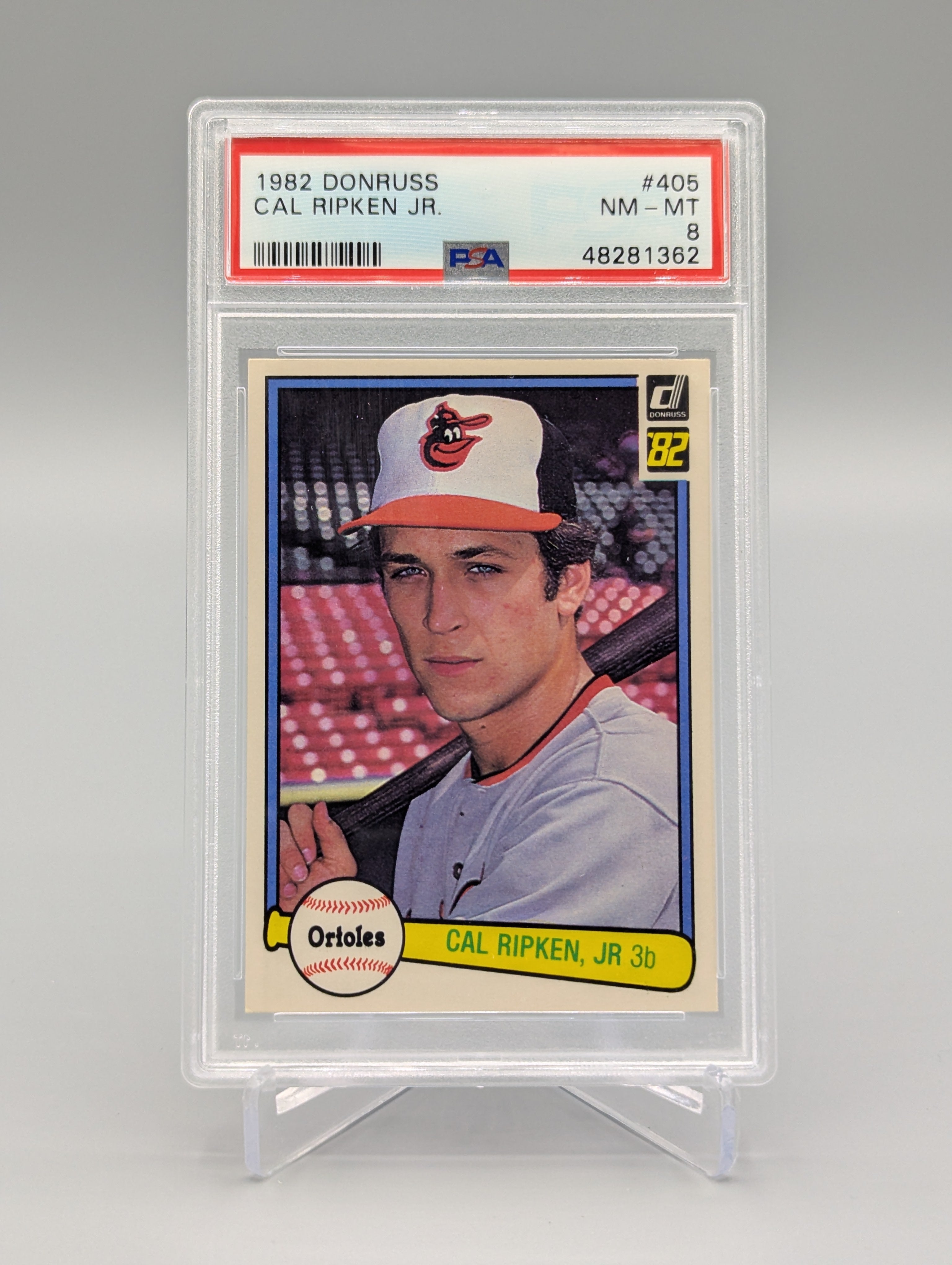 1982 Donruss #405 Cal Ripken Jr RC PSA 8 Orioles