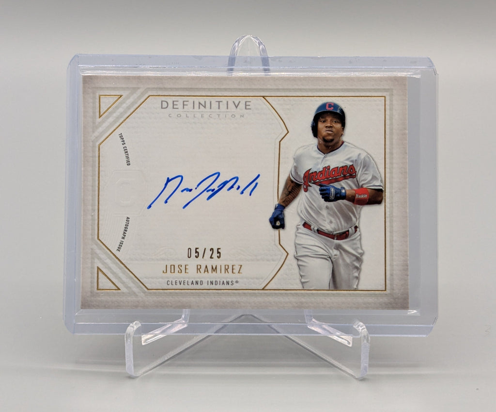 2019 Topps Definitive Collection Auto #DCA-JR Jose Ramirez #/25 Indians