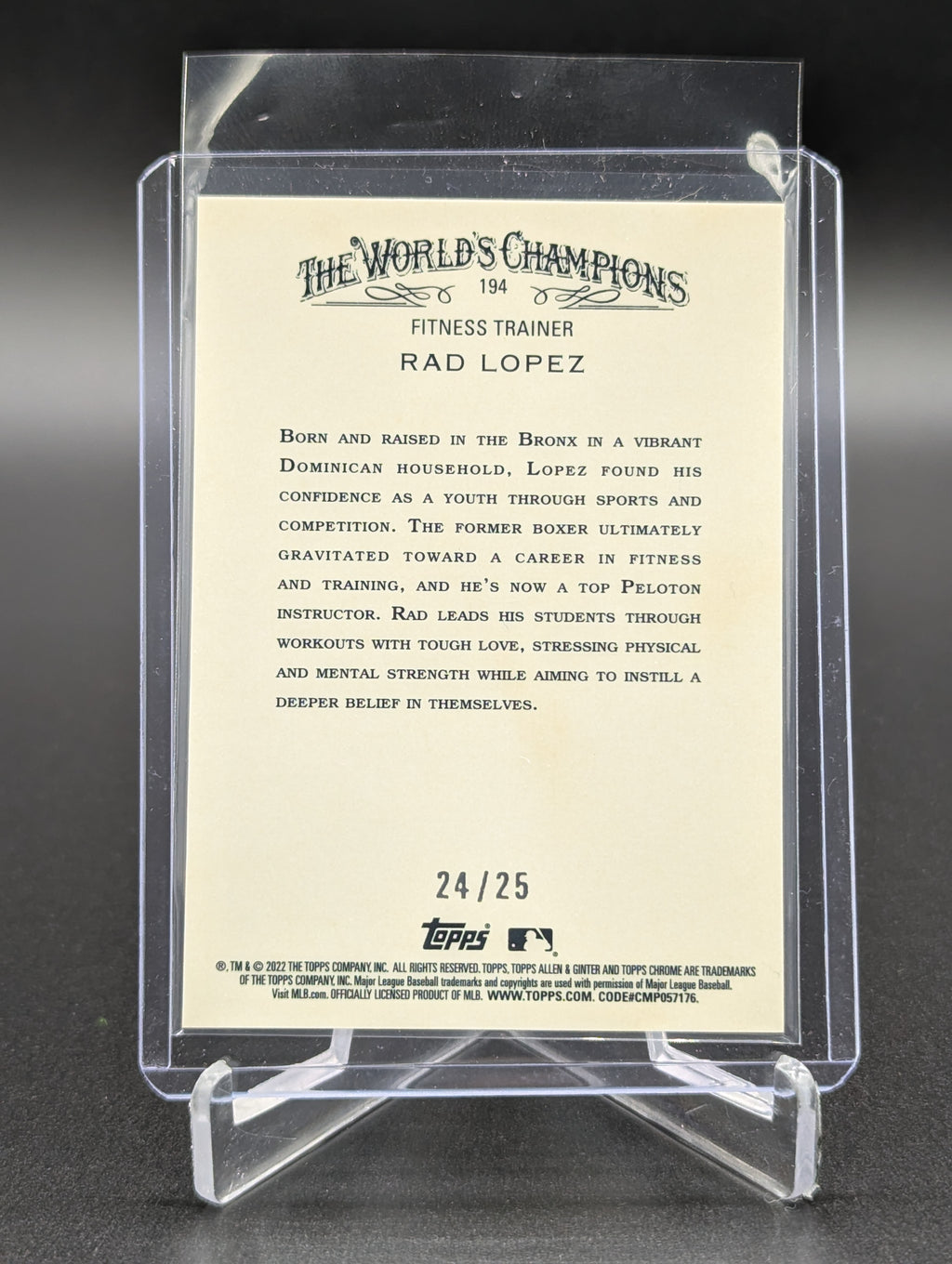 2022 Topps Allen & Ginter Chrome Orange /25 #194 Rad Lopez