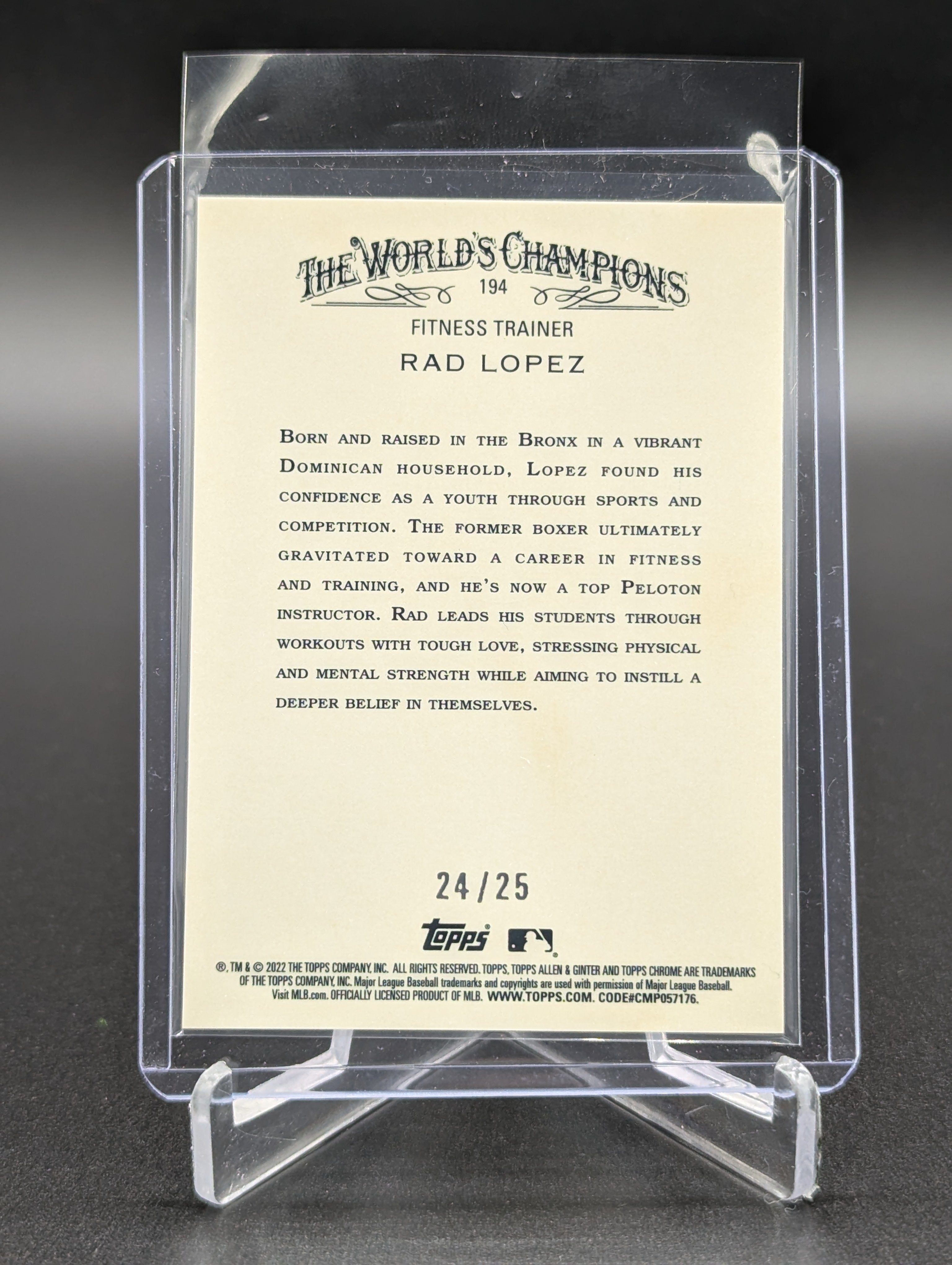 2022 Topps Allen & Ginter Chrome Orange /25 #194 Rad Lopez