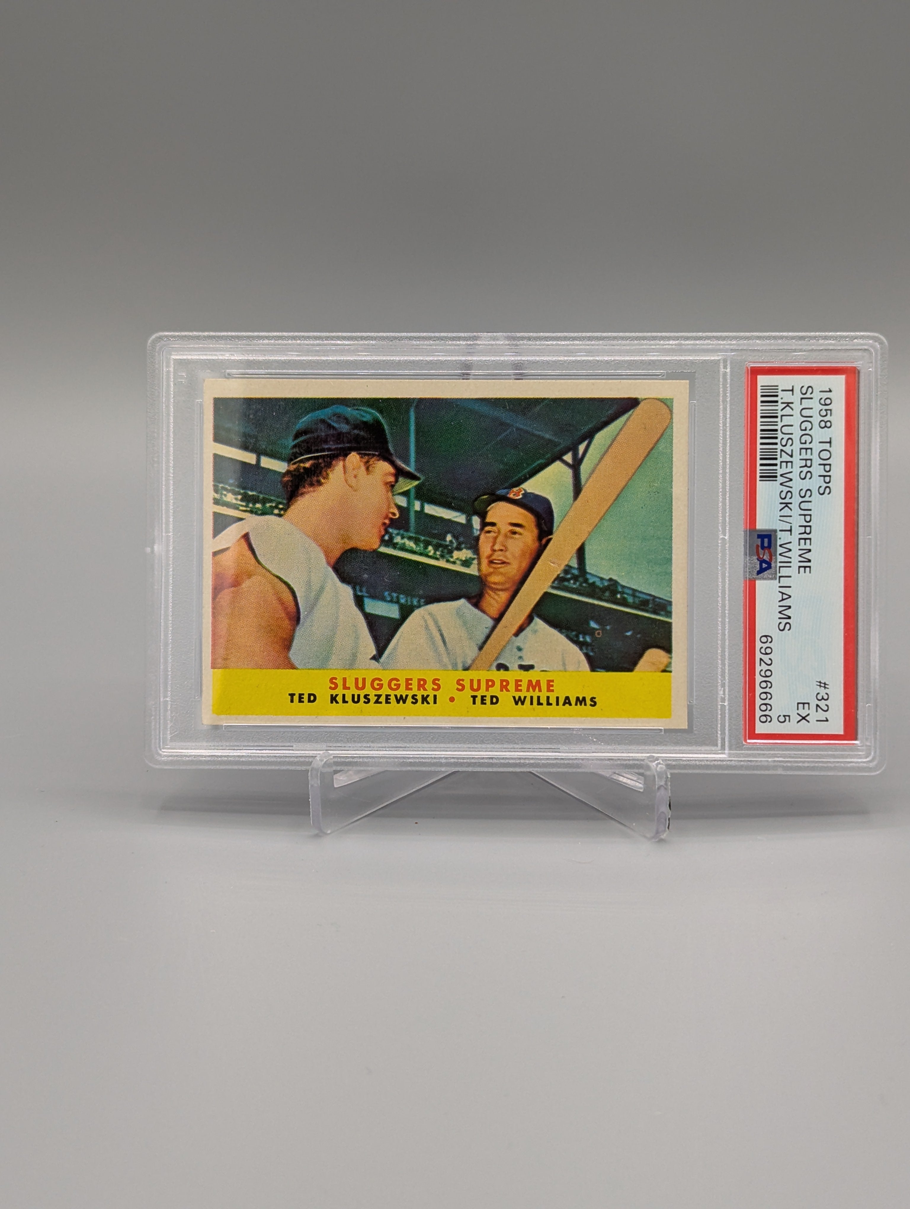1958 Topps #321 Ted Kluszewski Ted Williams Red Sox PSA 5