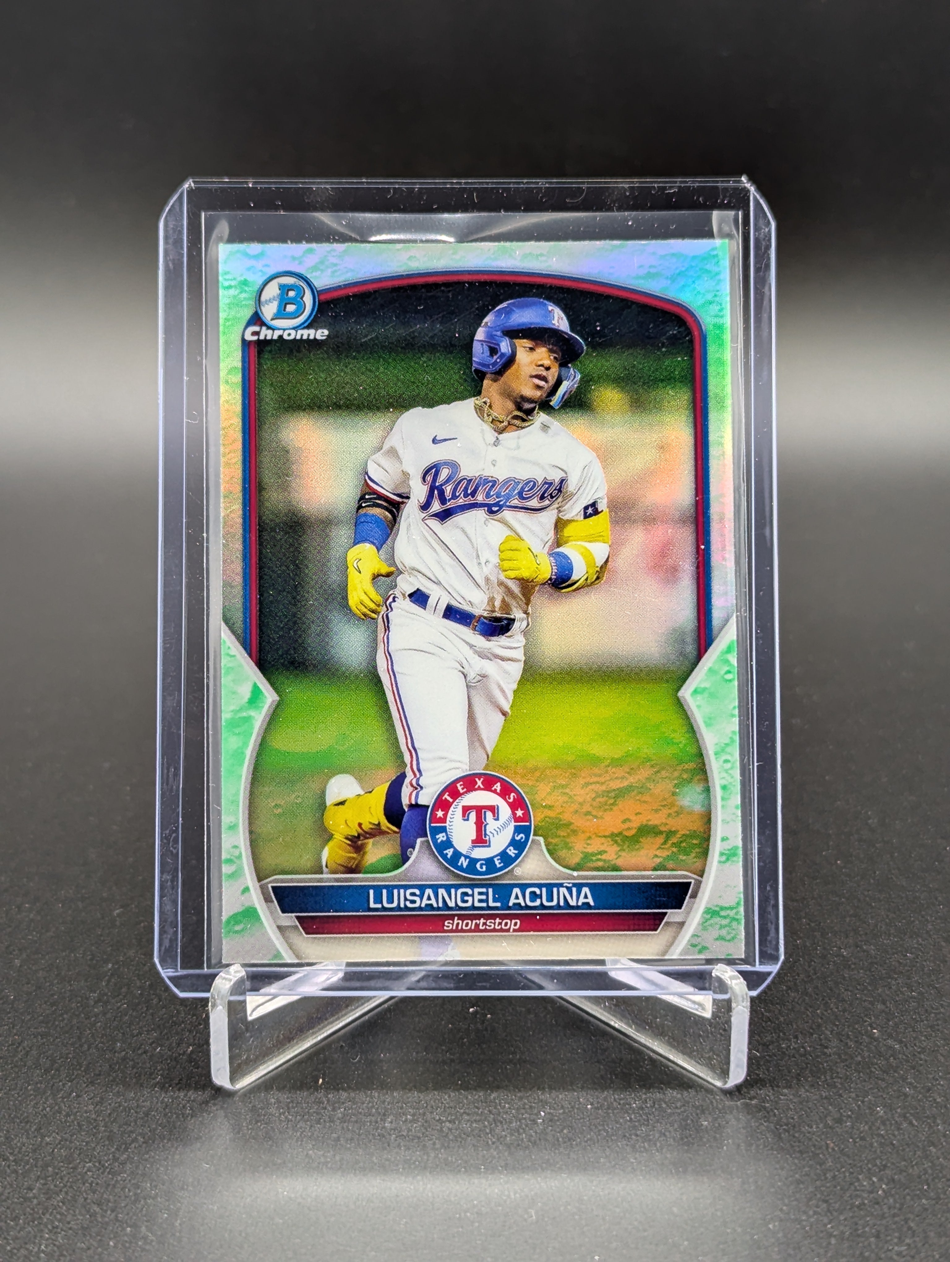 2023 Bowman Chrome Lunar Glow #BCP-104 Luisangel Acuna Rangers