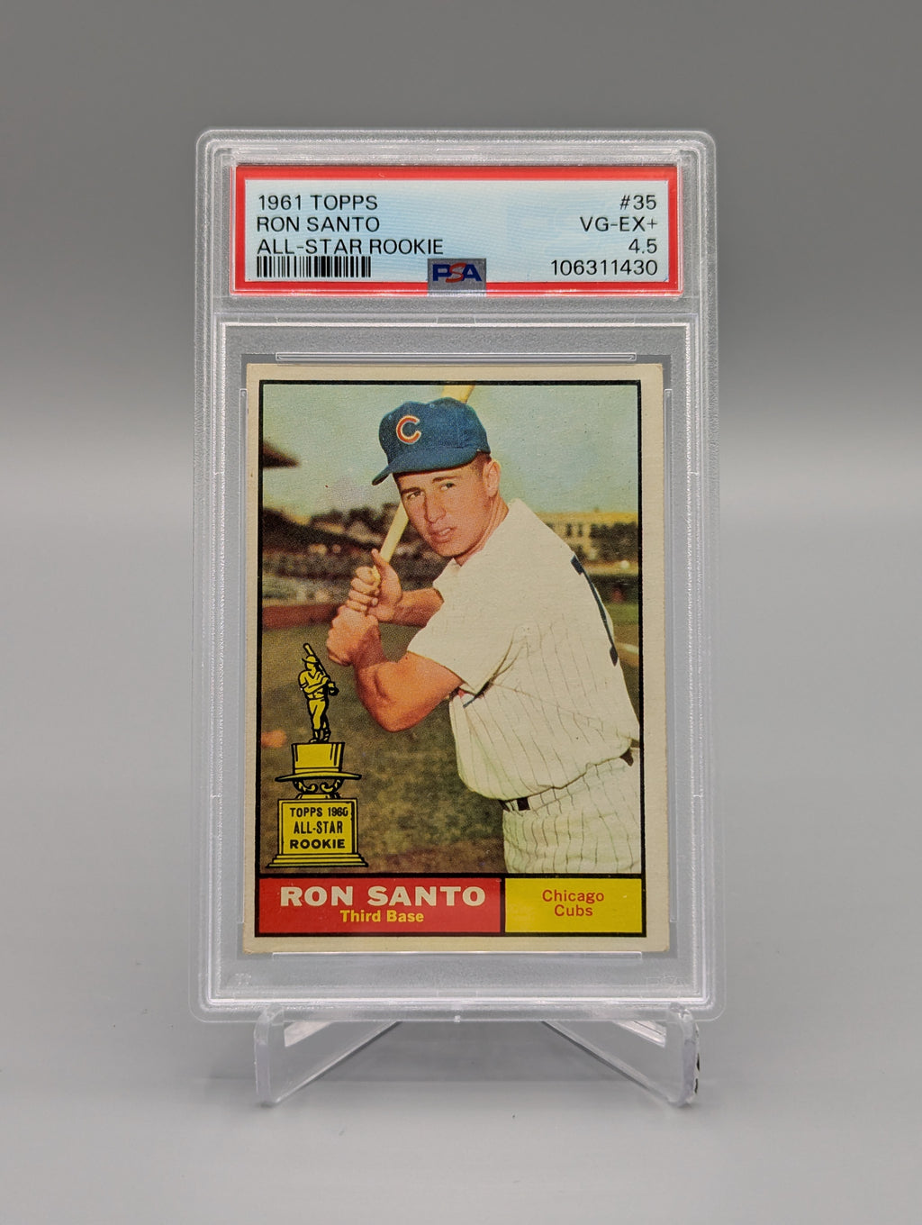 1961 Topps #35 Ron Santo RC PSA 4.5 Cubs