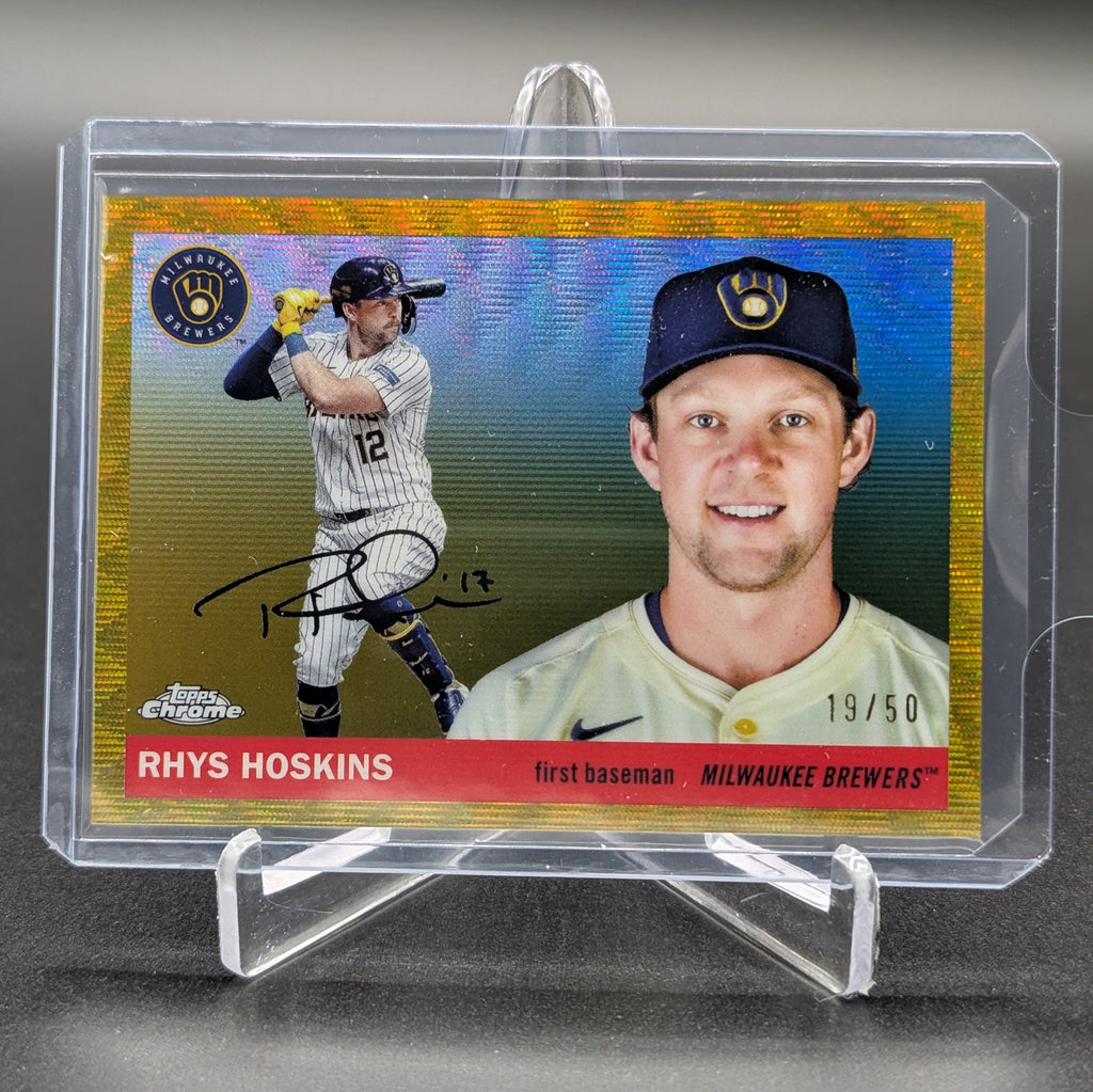 2025 Topps Chrome Platinum Gold Wave /50 #63 Rhys Hoskins