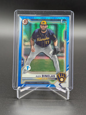 2021 Bowman Draft 1st Edition Blue Foil /150 #BD-79 Alex Binelas
