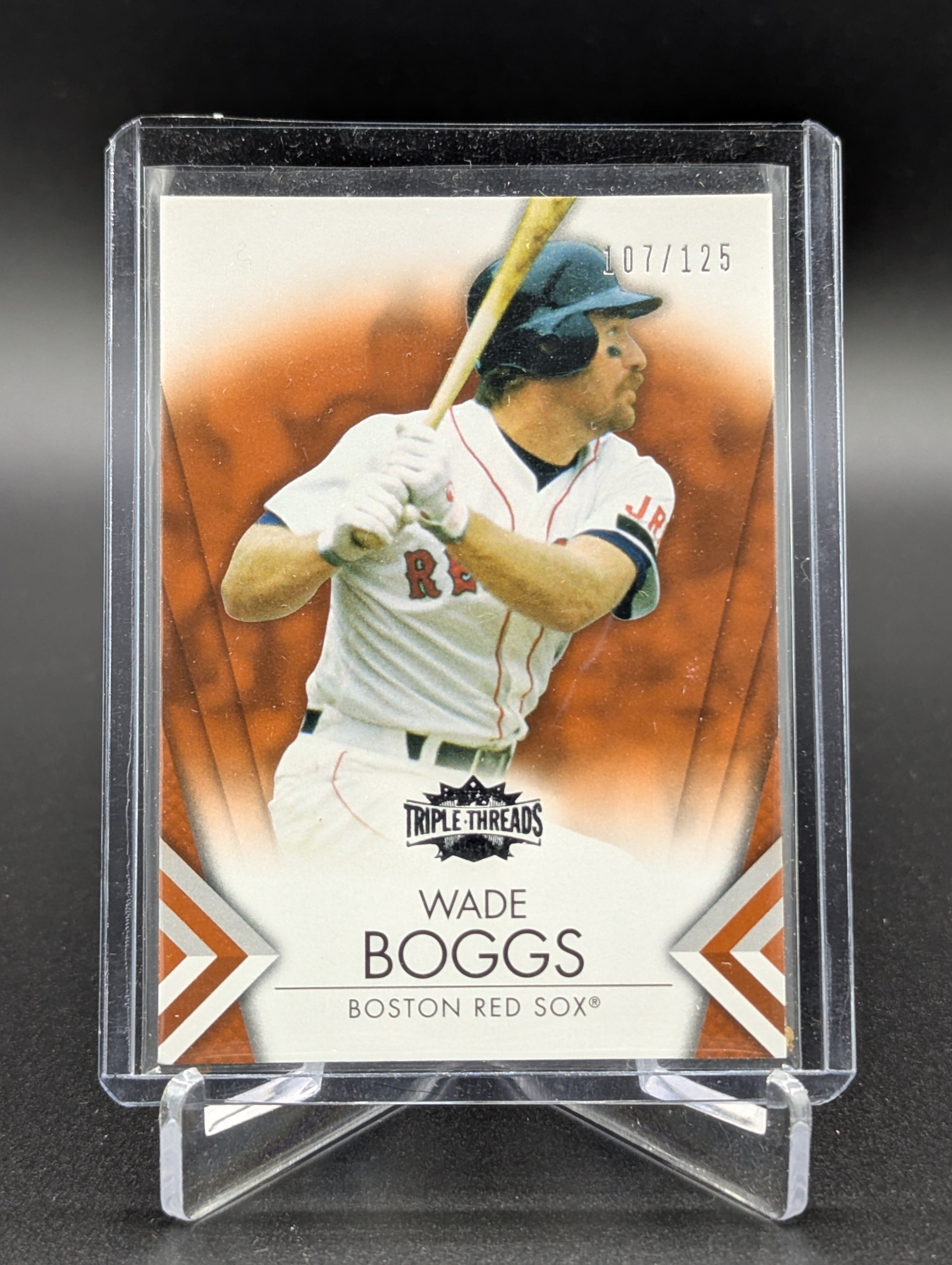 2012 Topps triple Threads Amber #4 Wade Boggs #/125 Red Sox