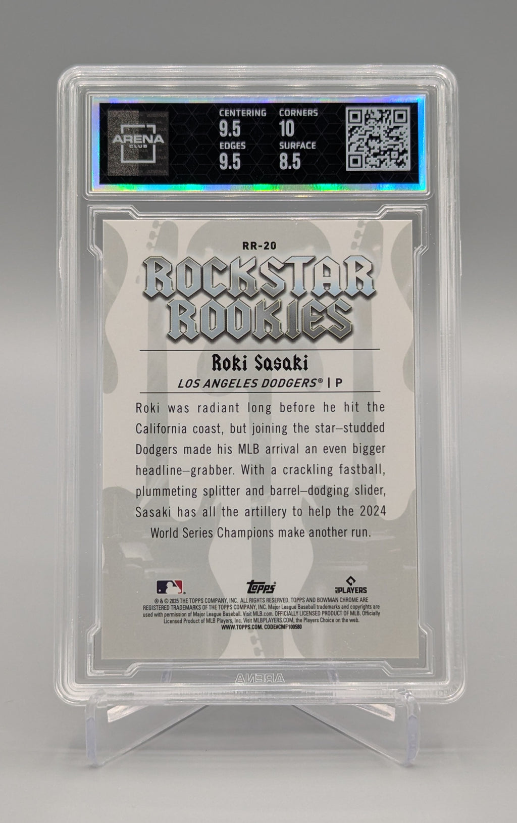 2025 Bowman Chrome Rockstar Orange #RR-20 Roki Sasaki RC #01/25 Dodgers