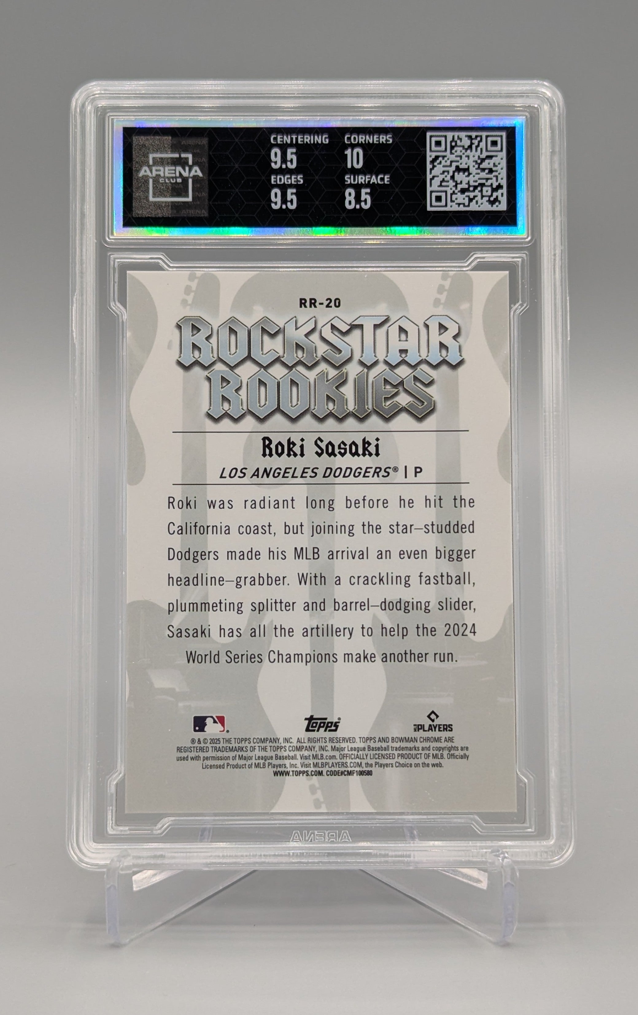 2025 Bowman Chrome Rockstar Orange #RR-20 Roki Sasaki RC #01/25 Dodgers