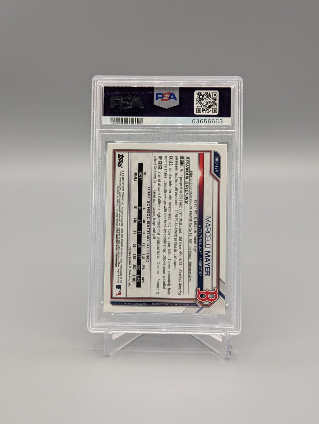 2024 Bowman Chrome B&W Raywave Ref #BDC174 Marcelo Mayer Red Sox