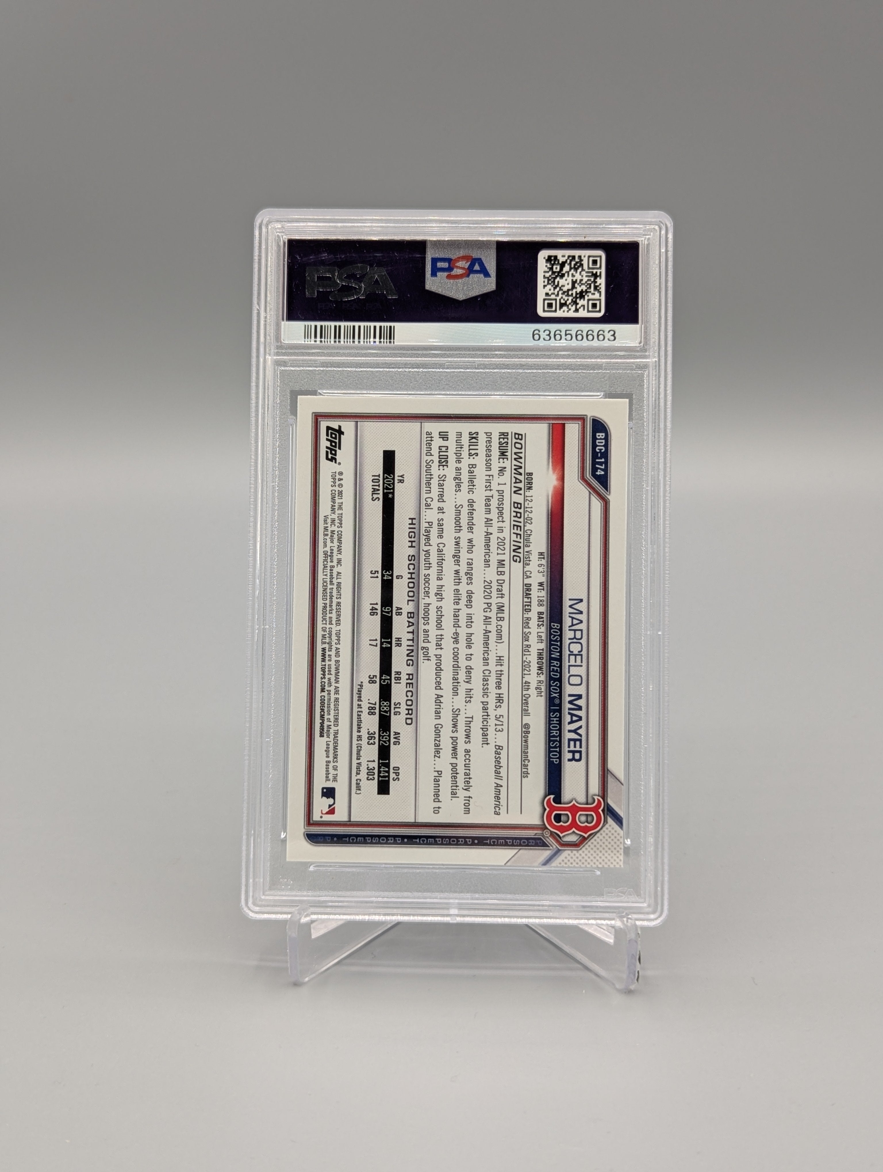2024 Bowman Chrome B&W Raywave Ref #BDC174 Marcelo Mayer Red Sox