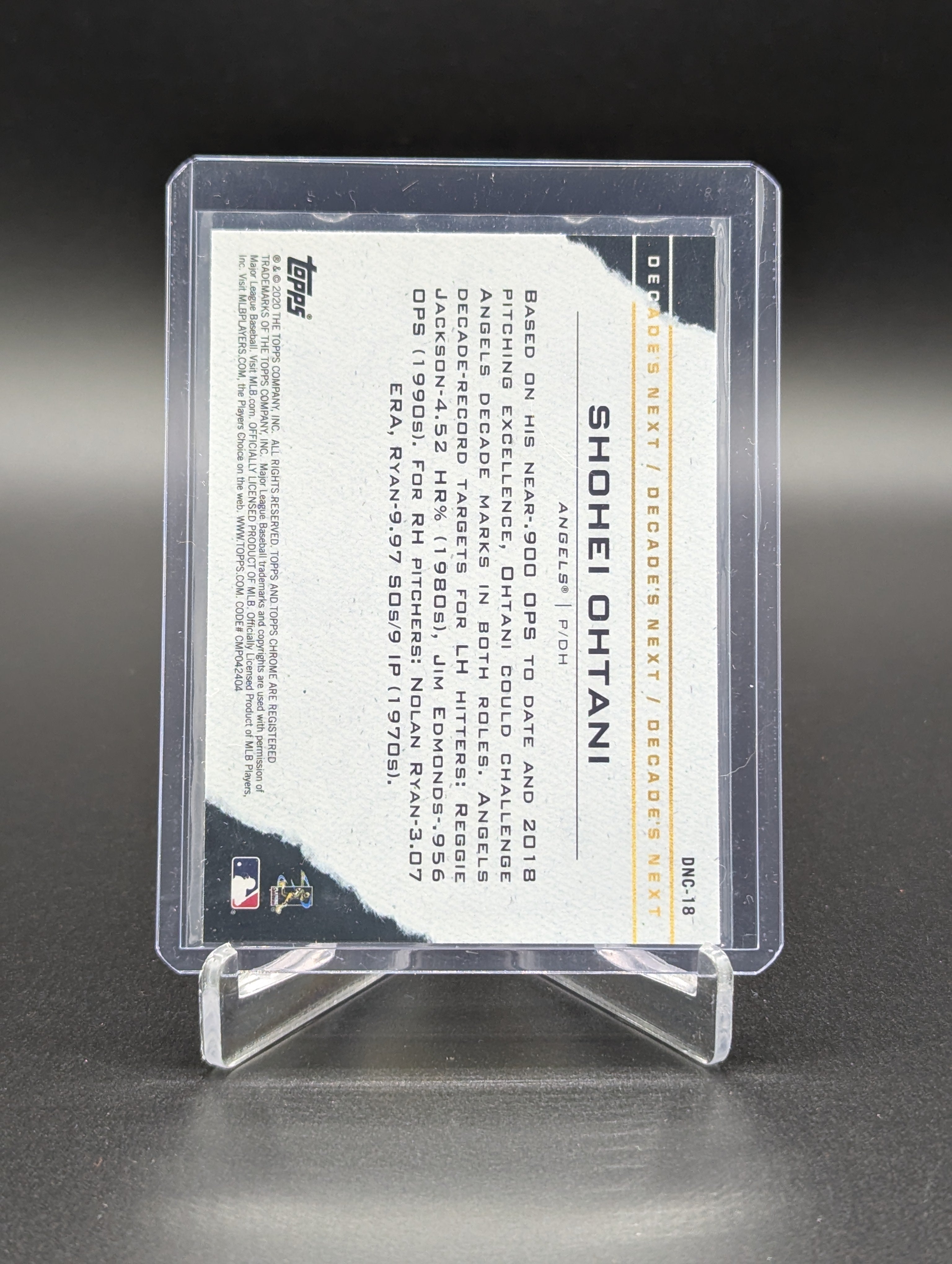 2020 Topps Chrome Decade's Next #DNC-18 Shohei Ohtani Angels