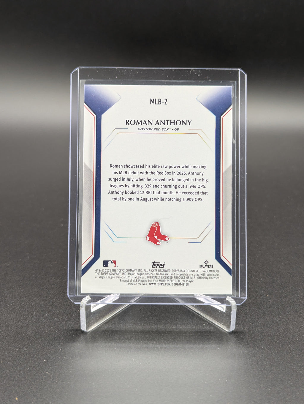 2026 Topps Collectors Kit Foil Exclusive #MLB-2 Roman Anthony RC