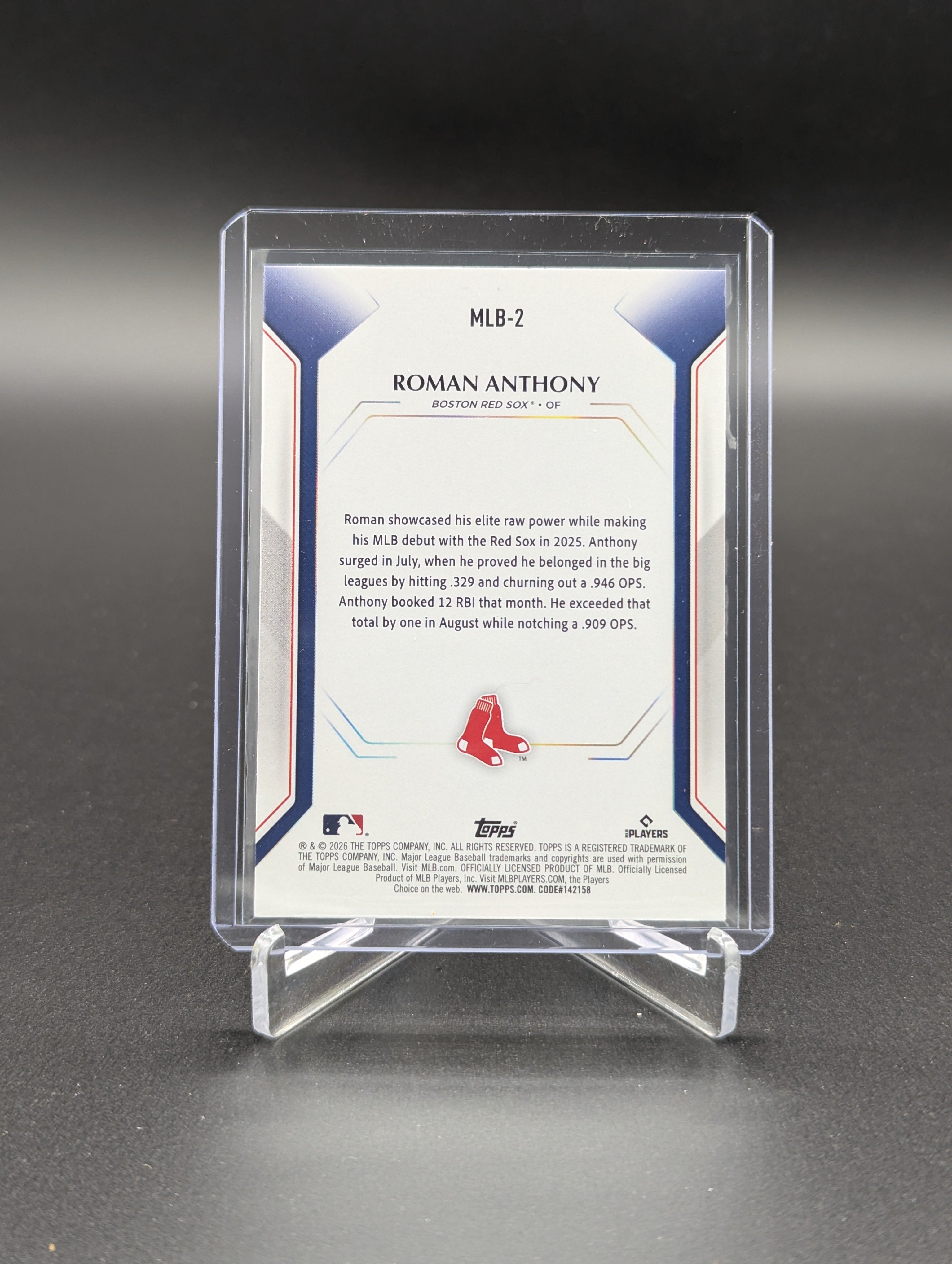 2026 Topps Collectors Kit Foil Exclusive #MLB-2 Roman Anthony RC