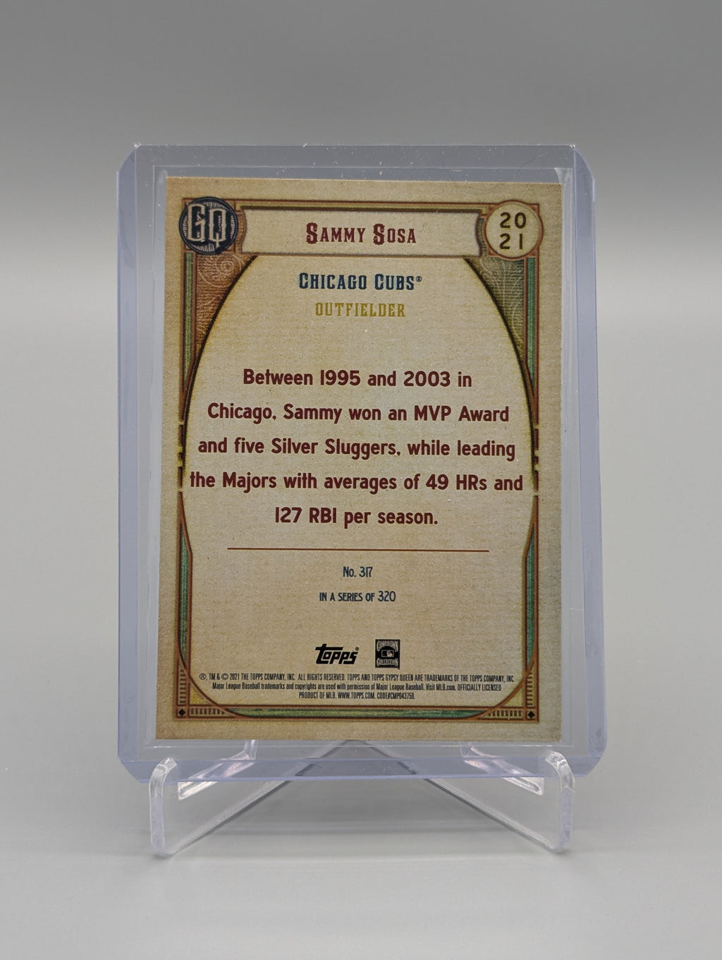 2021 Topps Gypsy Queen SP #317 Sammy Sosa Cubs