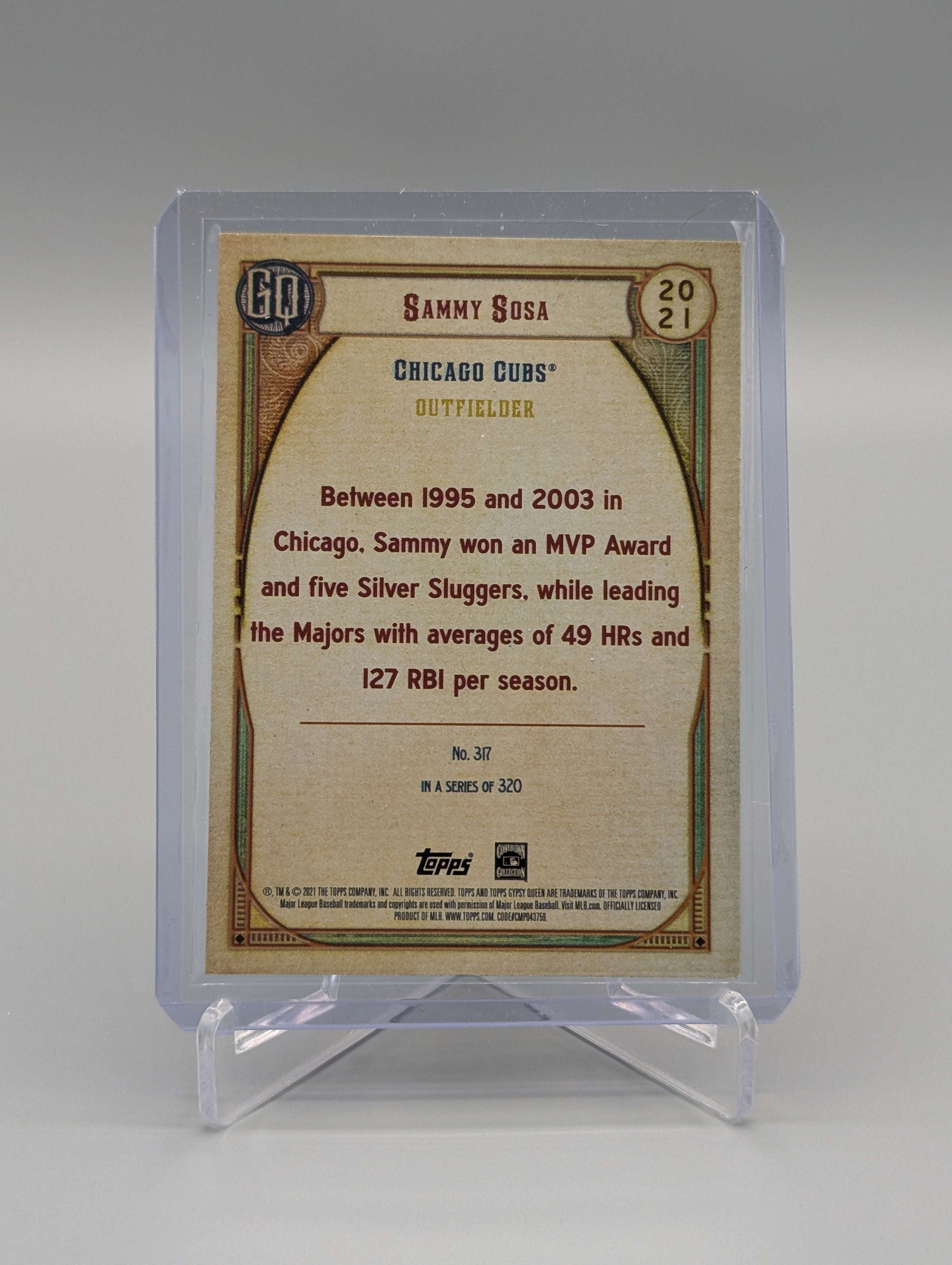 2021 Topps Gypsy Queen SP #317 Sammy Sosa Cubs