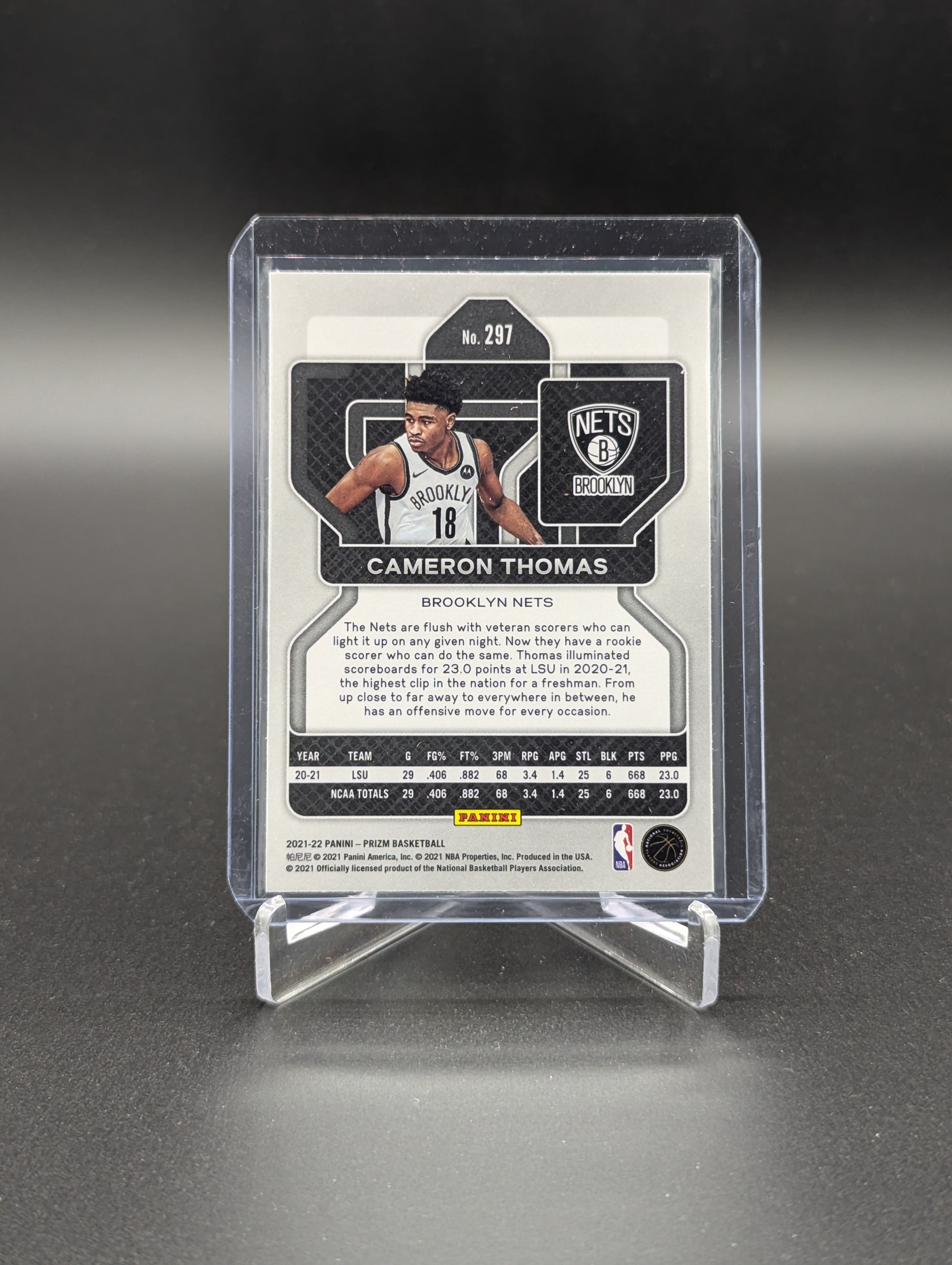 2021-22 Prizm #297 Cameron Thomas RC Nets