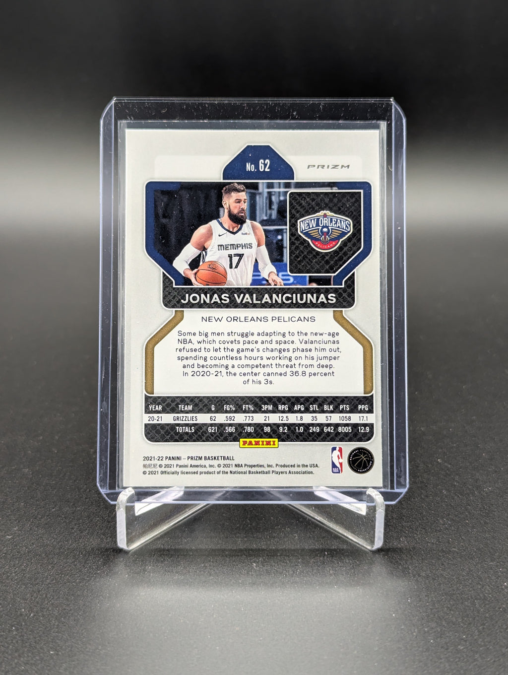 2021-22 Panini Prizm NBA 75th Prizm #62 Jonas Valanciunas Pelicans