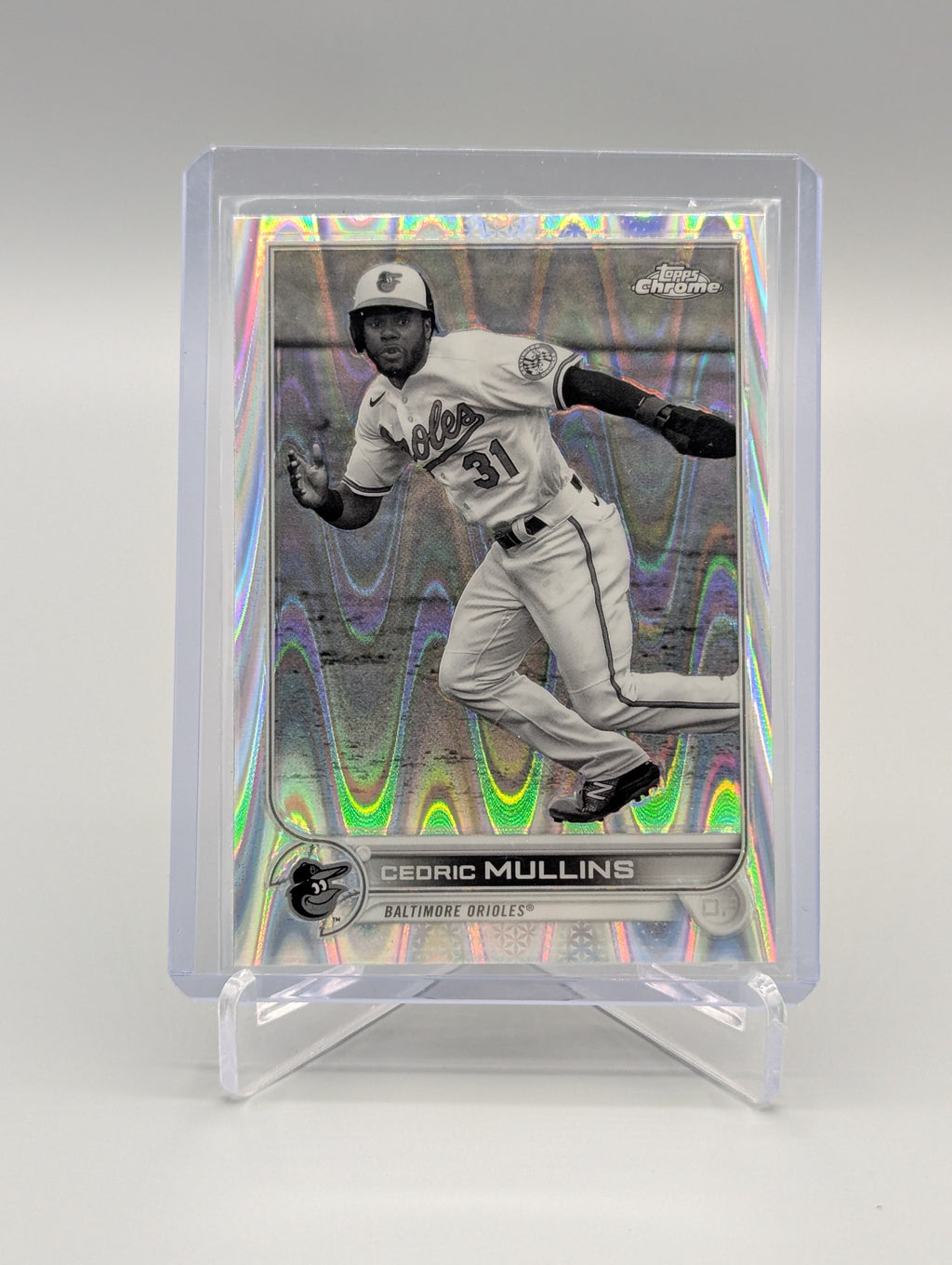 2022 Topps Chrome Sonic Black & White RayWave #120 Cedric Mullins Orioles
