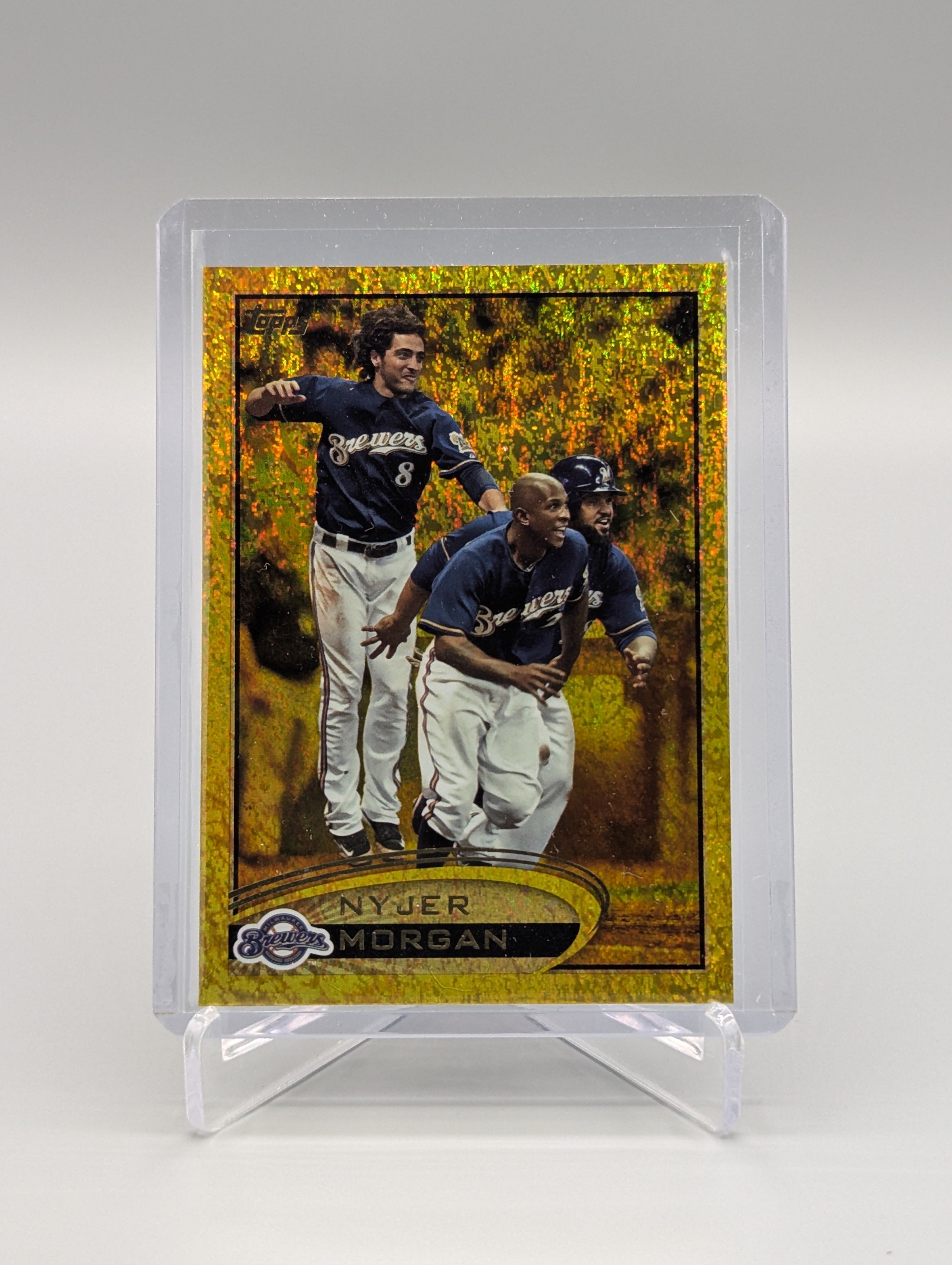 2022 Topps Gold Sparkle #66 Nyjer Morgan Brewers