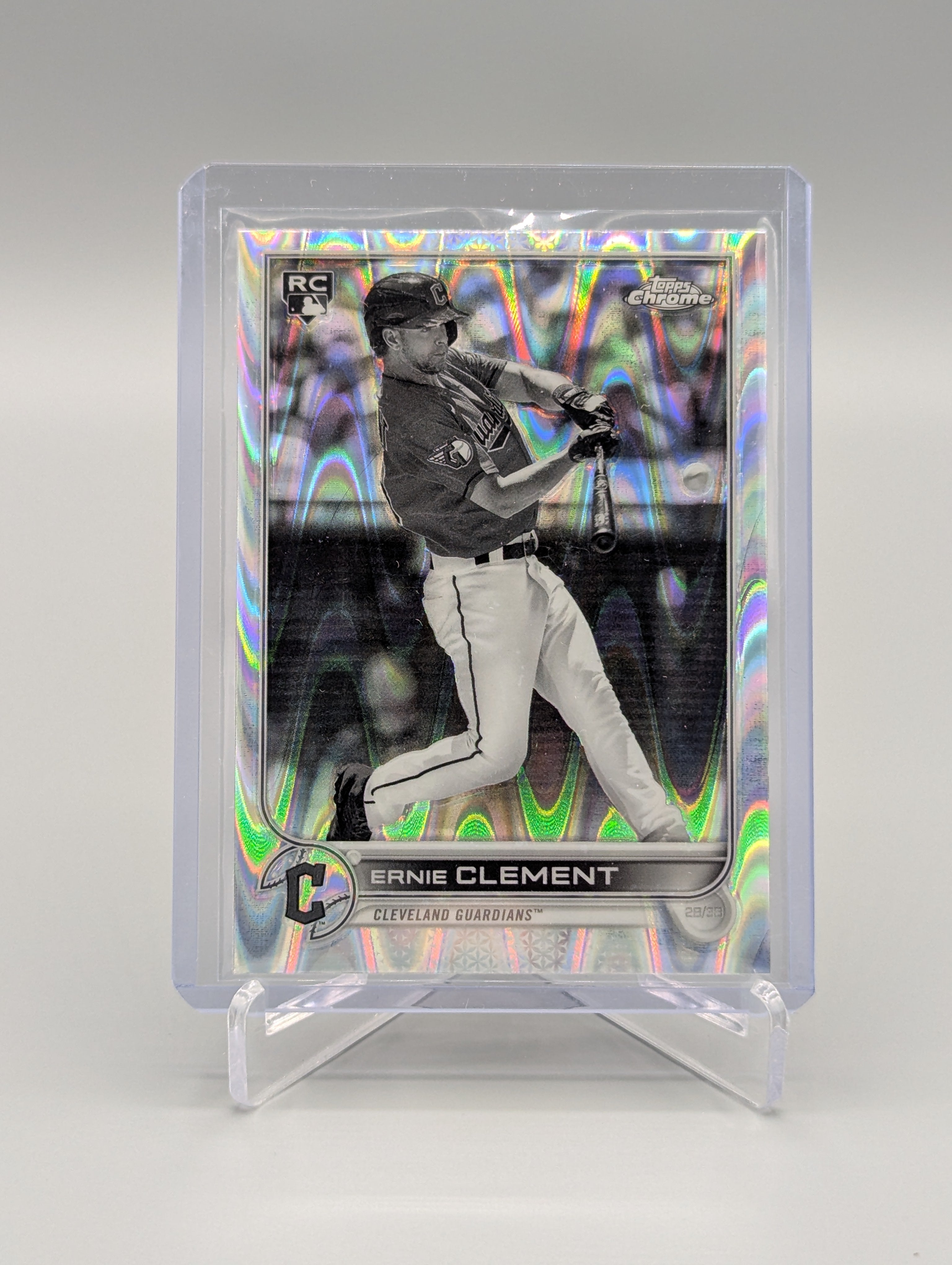 2022 Topps Chrome Sonic Black & White  RayWave #145 Ernie Clement RC Guardians