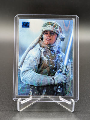 2025 Topps Chrome Star Wars Galaxy Blue Raywave #84 Luke Skywalker