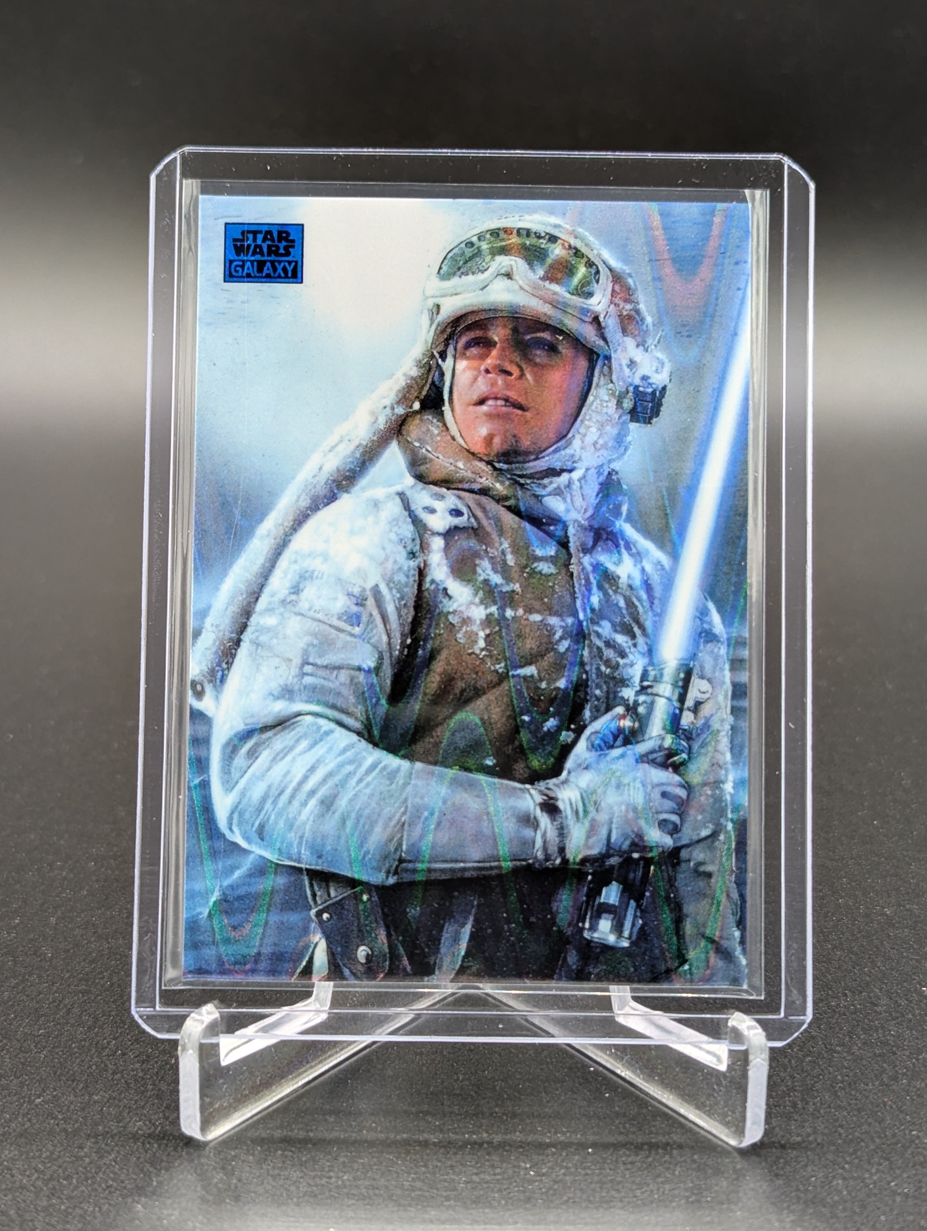 2025 Topps Chrome Star Wars Galaxy Blue Raywave #84 Luke Skywalker