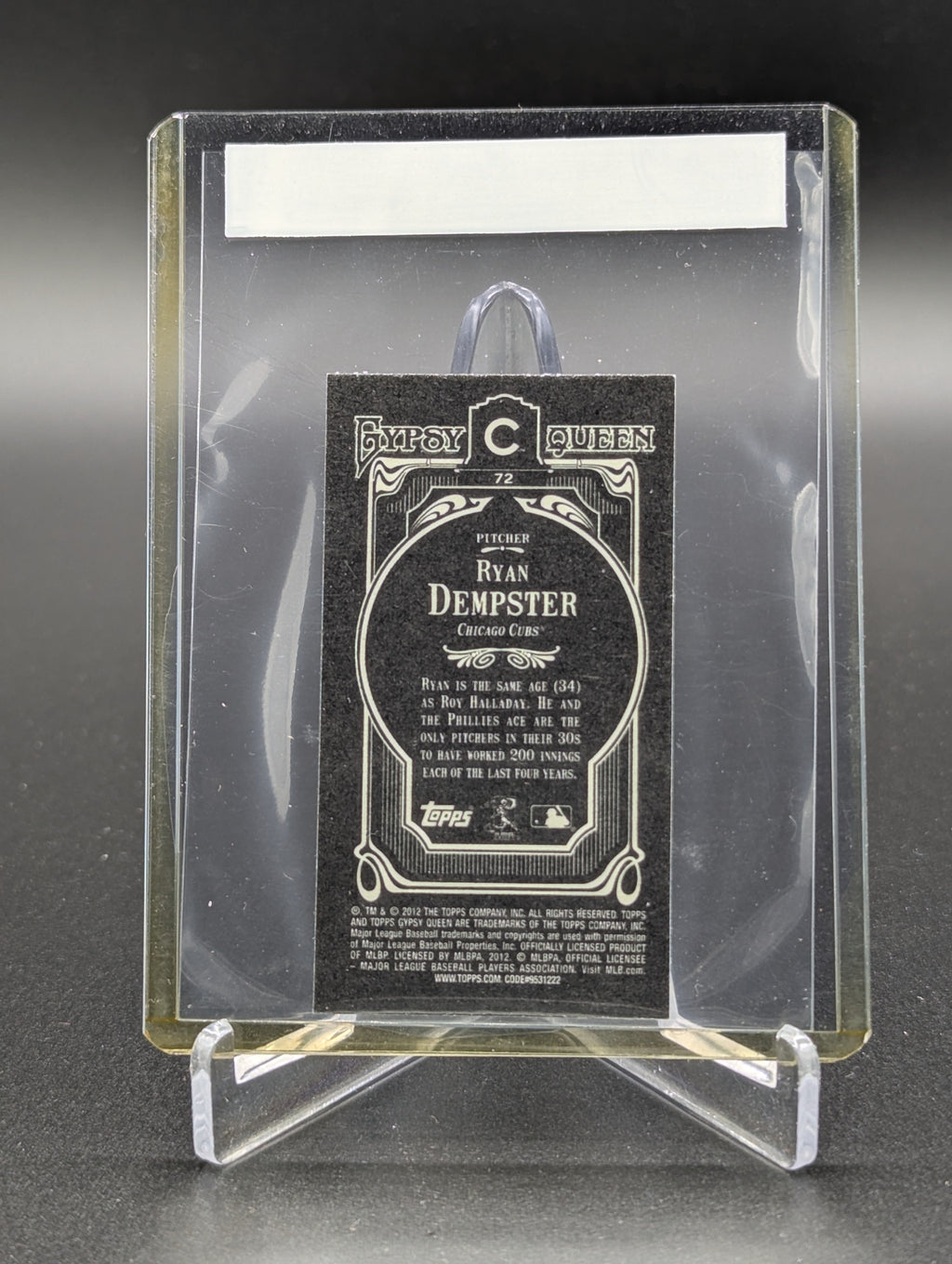 2012 Topps Gypsy Queen Mini Black #72 Ryan Dempster Cubs