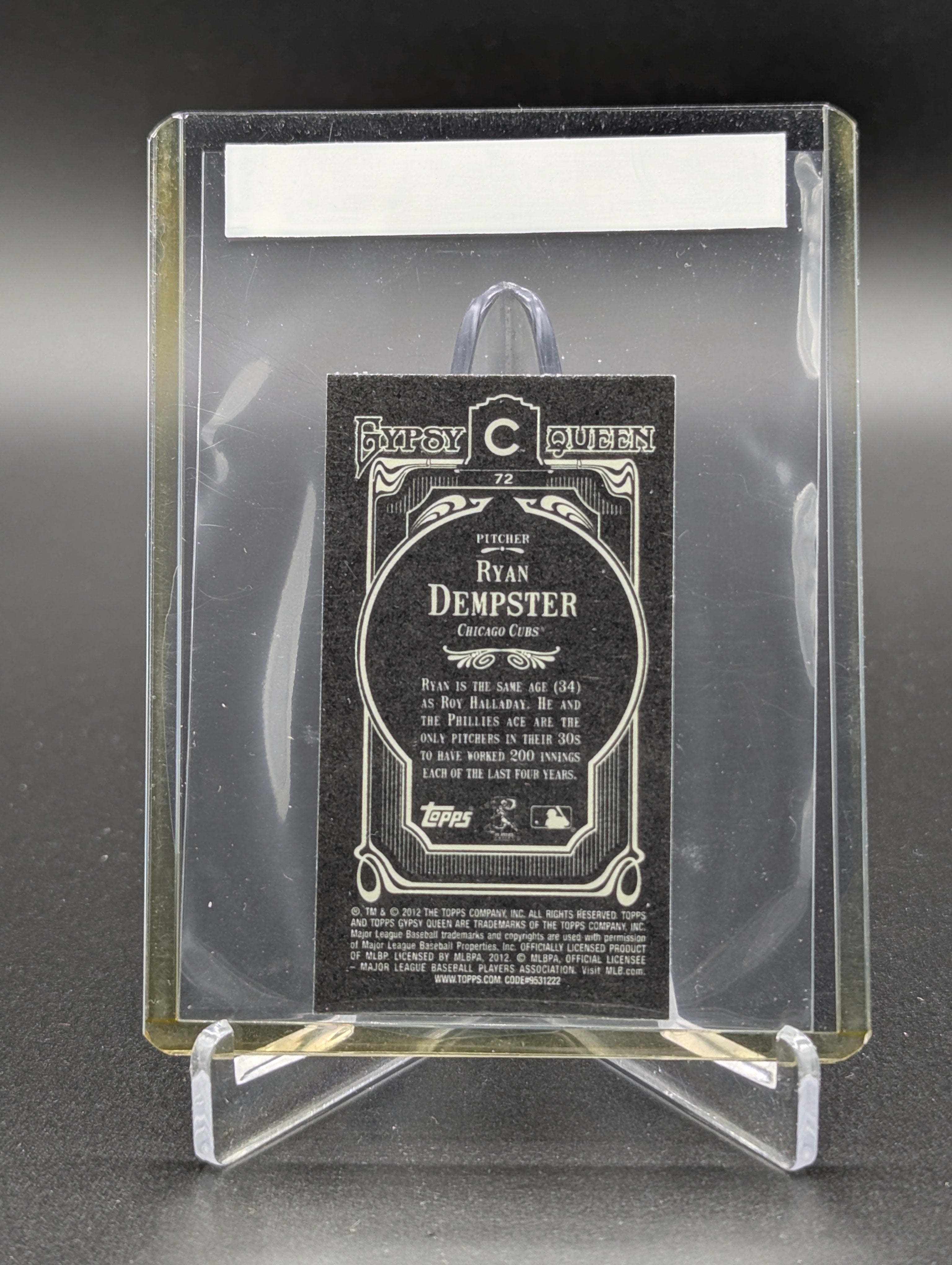 2012 Topps Gypsy Queen Mini Black #72 Ryan Dempster Cubs