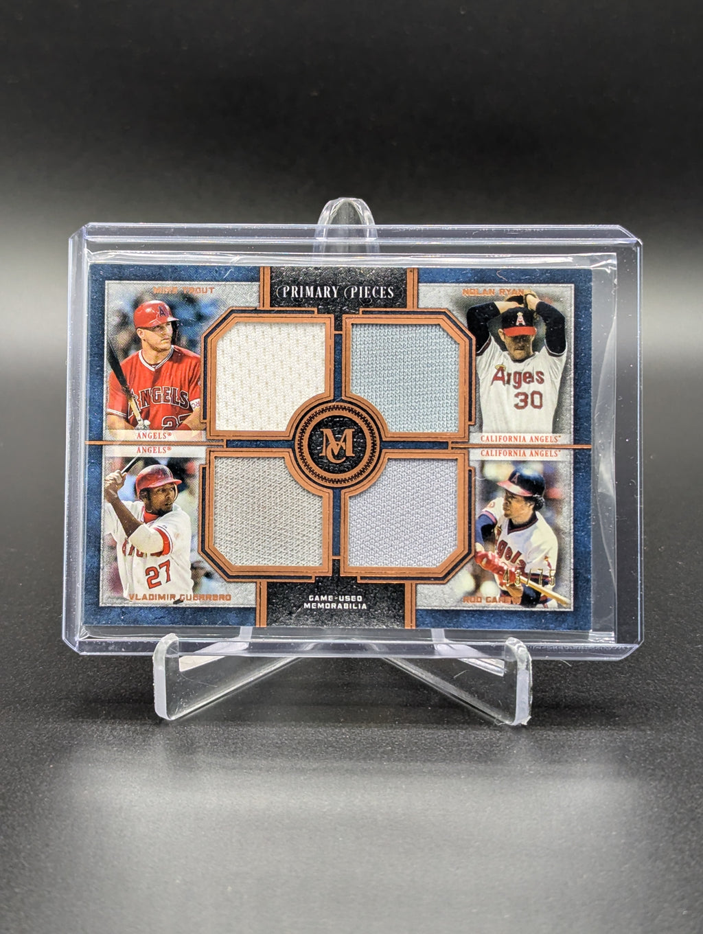 2019 Topps Museum Primary Pieces #PPR-TRGC /75 Trout/Ryan/Guerrero/Carew