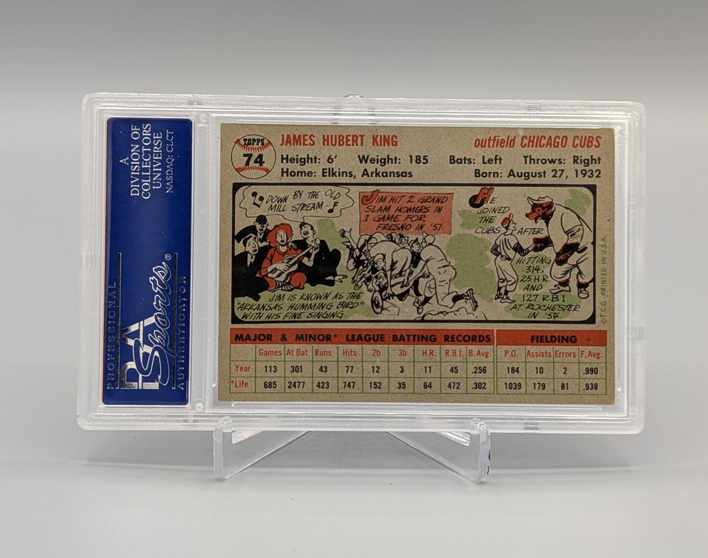 1956 Topps #74 Jim King PSA 6 Cubs