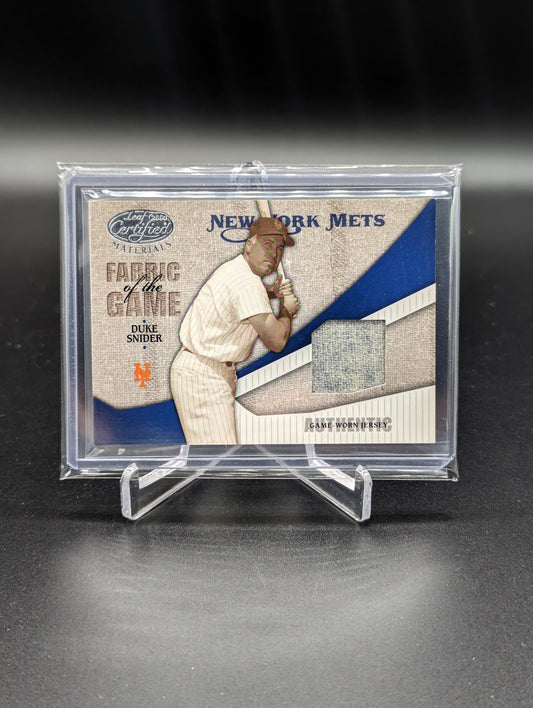 2004 Leaf Certified Fabric Of The Game #FG-33 Duke Snider #/100 Mets Dodgers