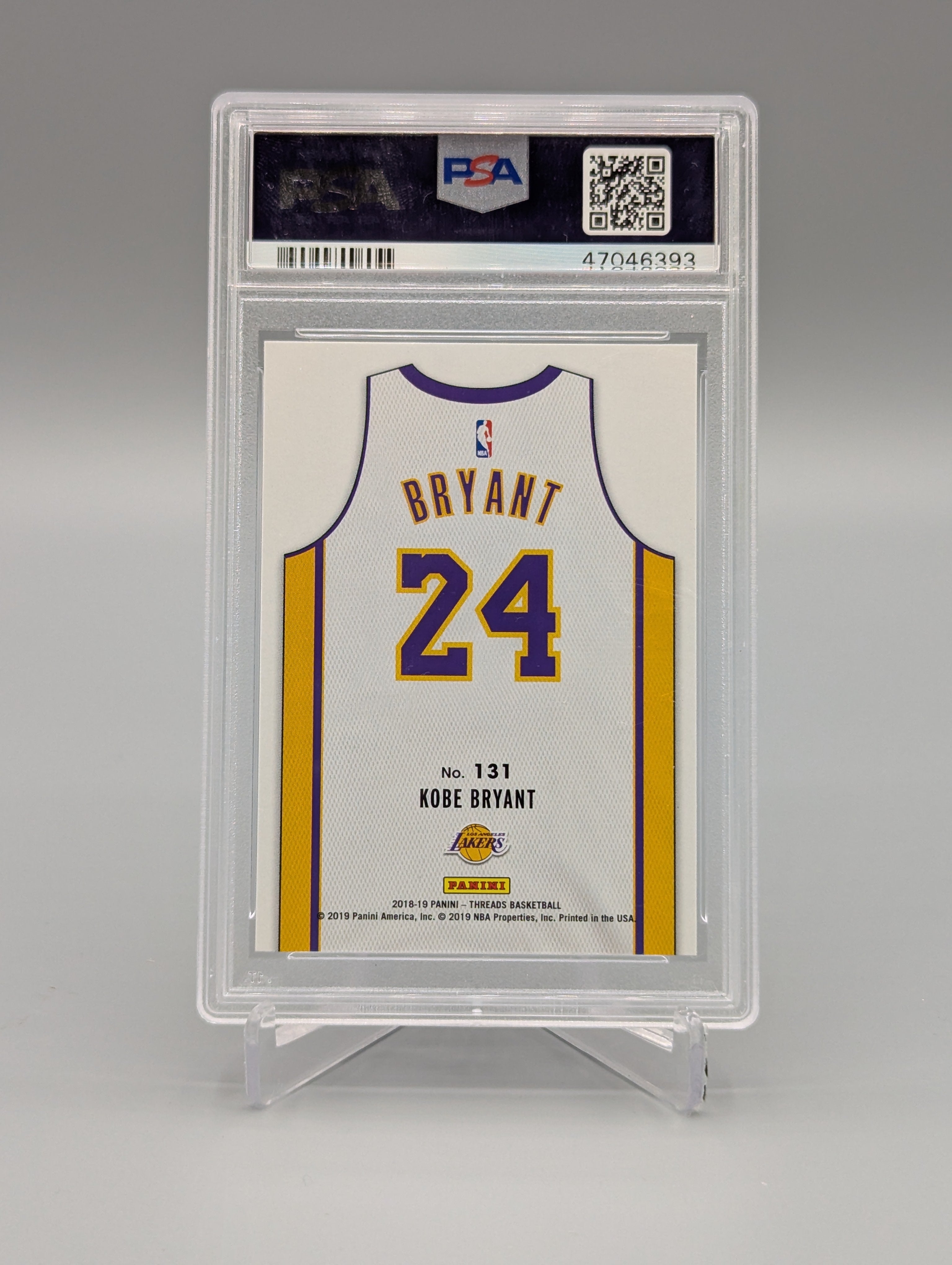 2018 Panini Threads Dazzle Kobe Bryant Psa 10 Lakers