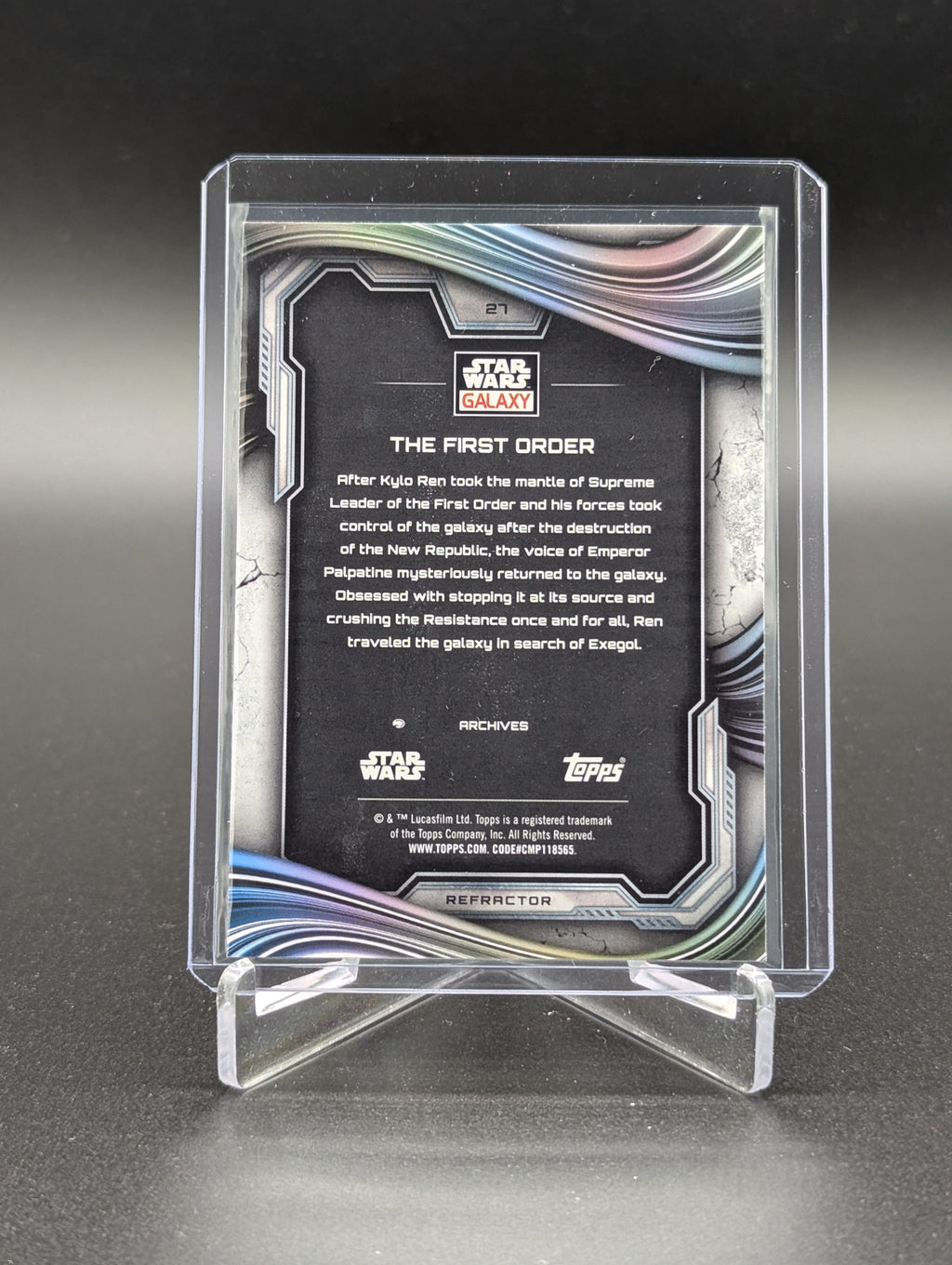 2025 Topps Chrome Star Wars Galaxy Refractor #27 The First Order