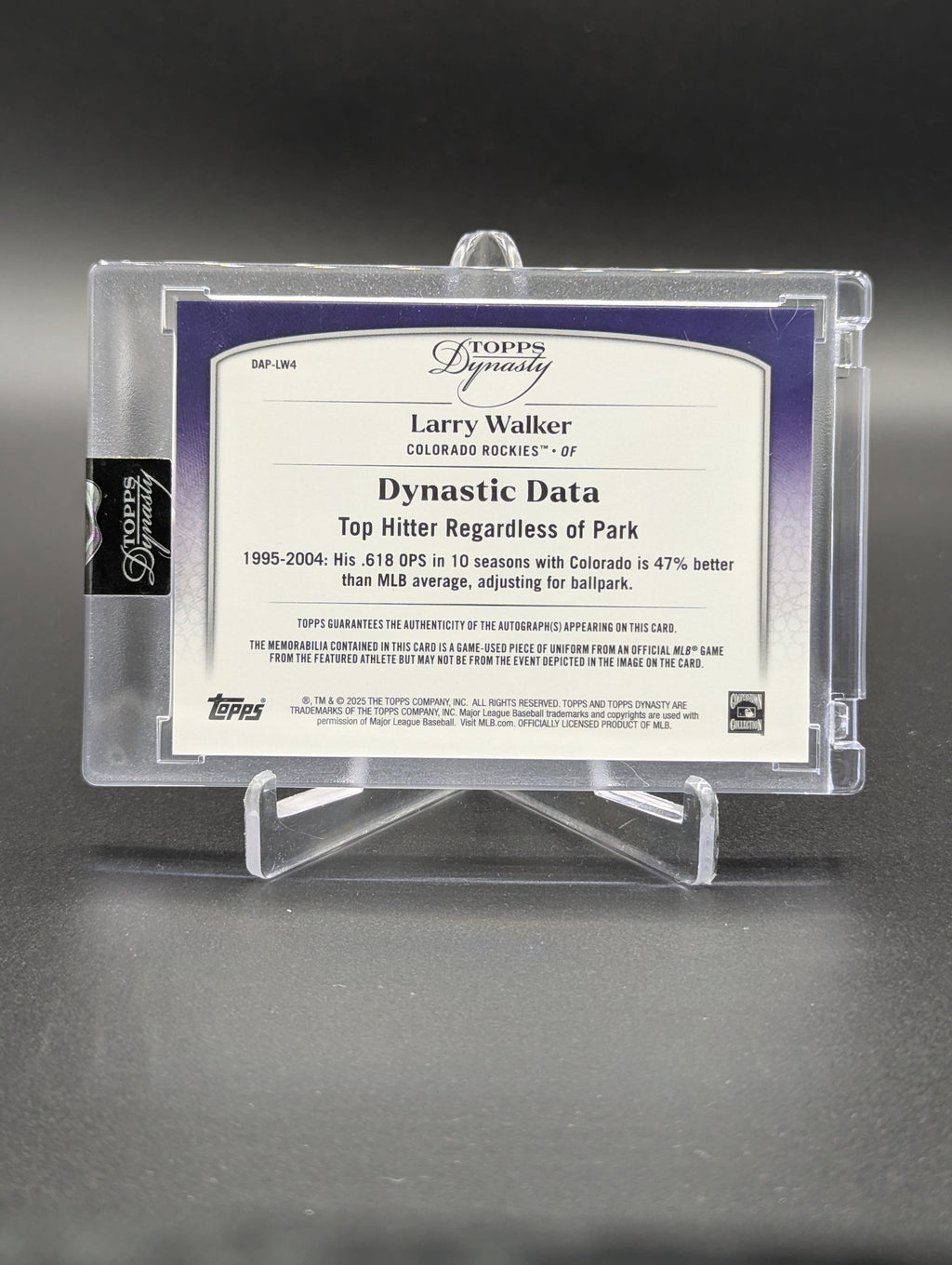 2025 Topps Dynasty /10 #DAP-LW4 Larry Walker Rockies