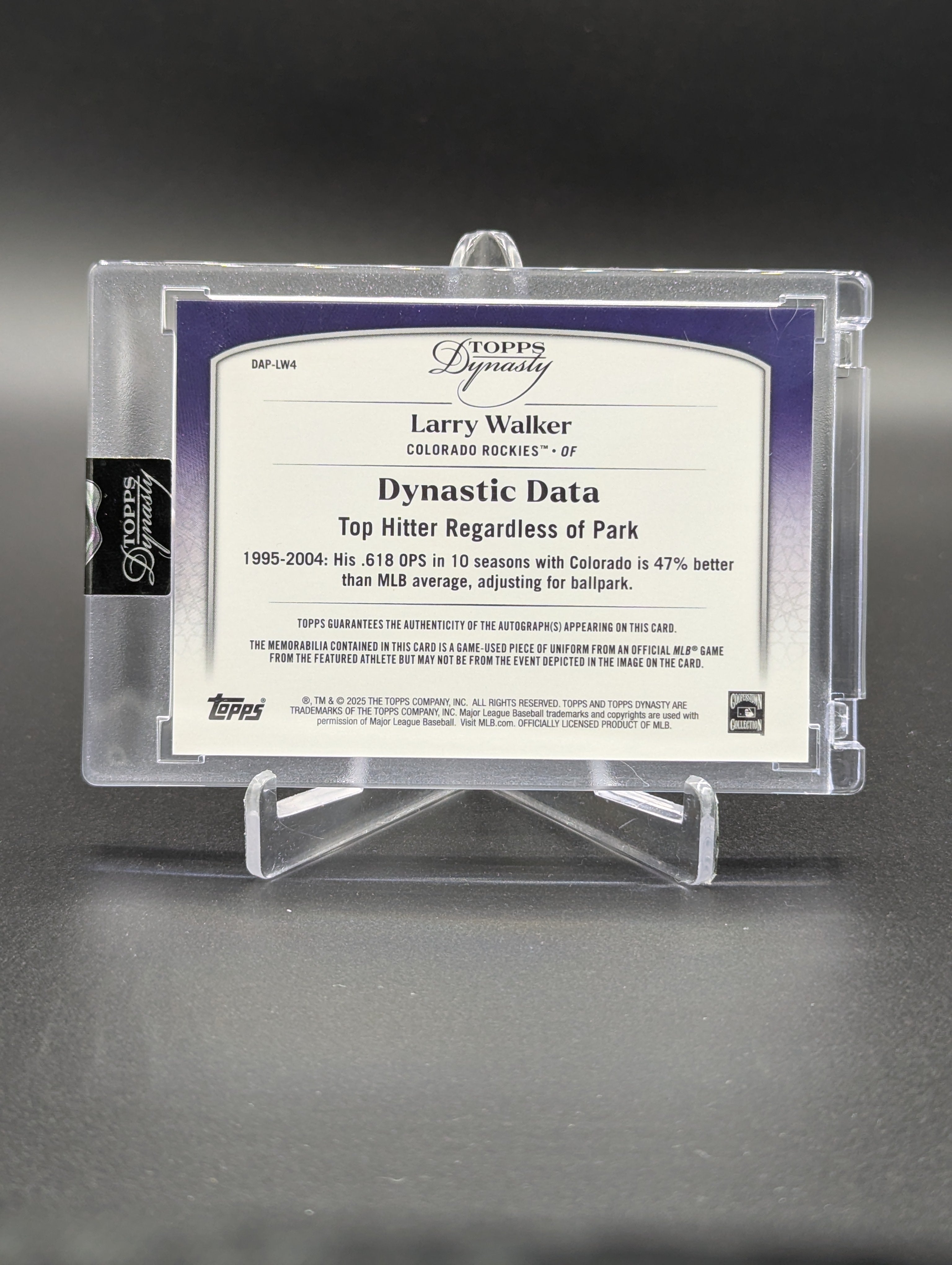 2025 Topps Dynasty /10 #DAP-LW4 Larry Walker Rockies