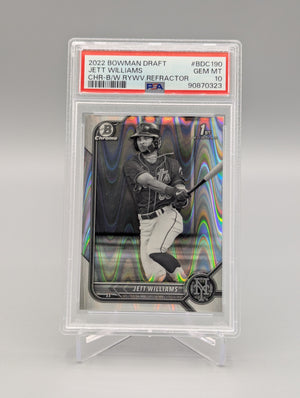 2022 Bowman Chrome Raywave #BDC190 Jett Williams PSA 10 Mets