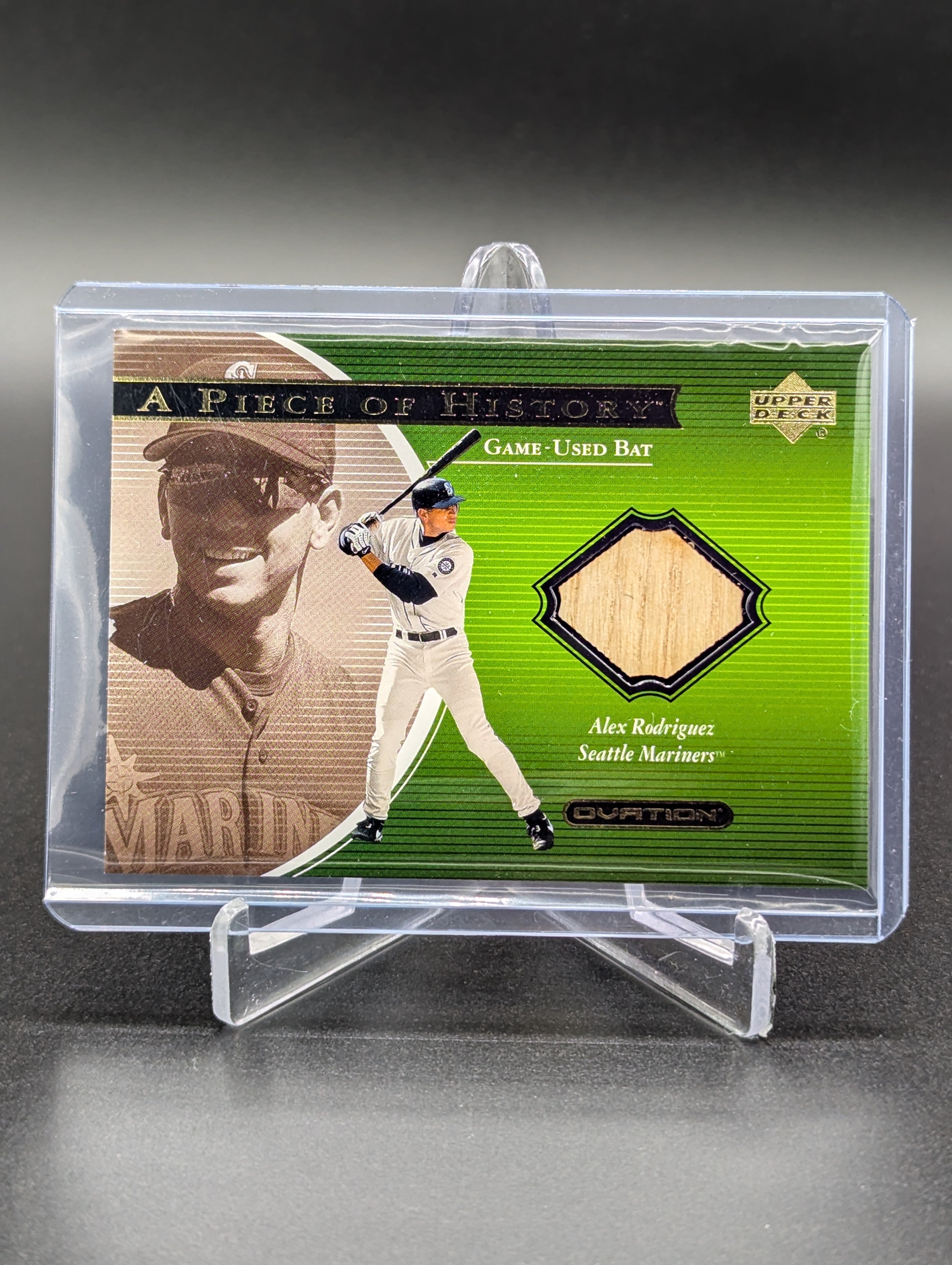 2001 UD A piece Of History Game Used #AR Alex Rodriguez Mariners