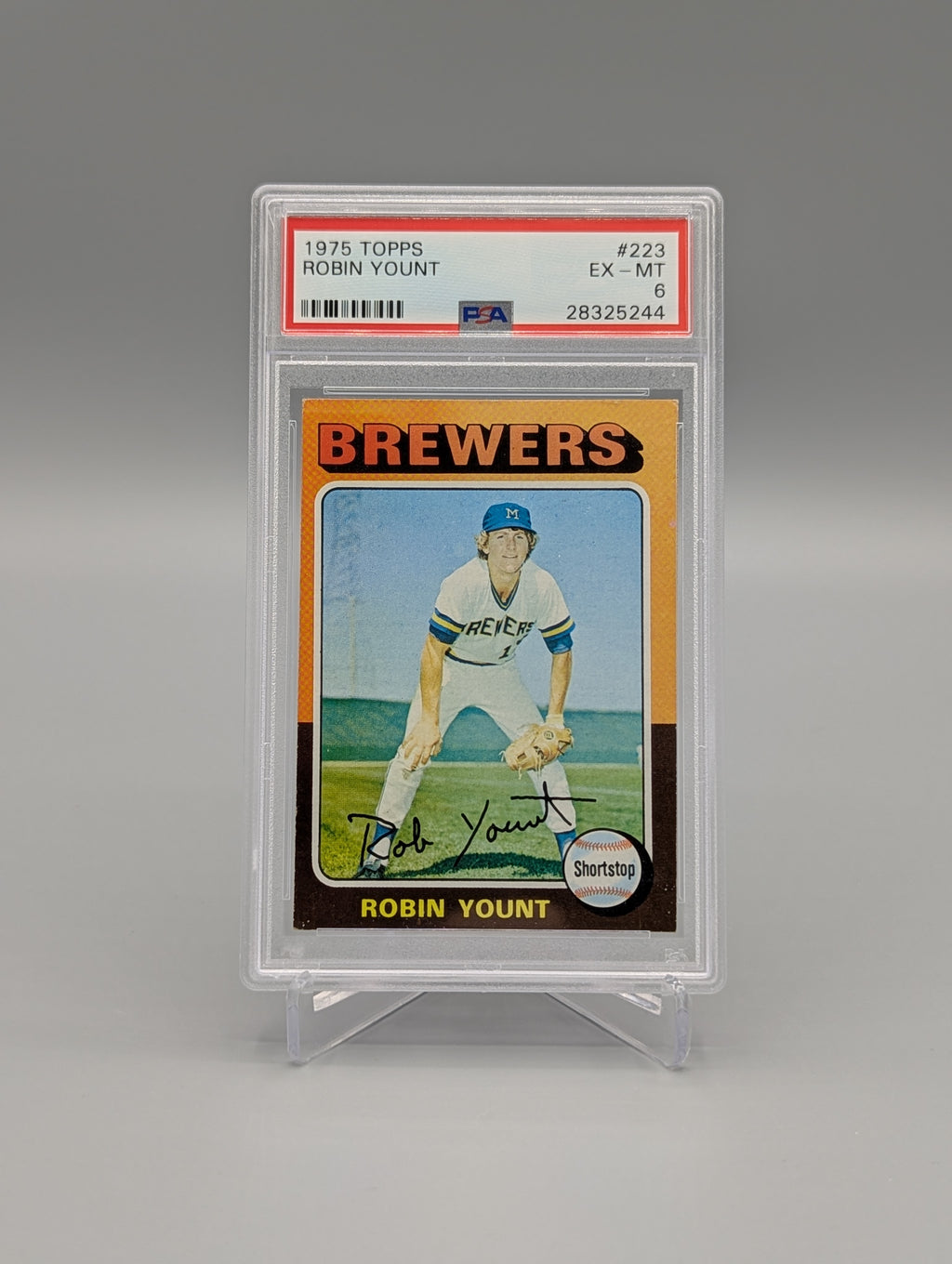 1975 Topps #223 Robin Yount RC PSA 6 Brewers