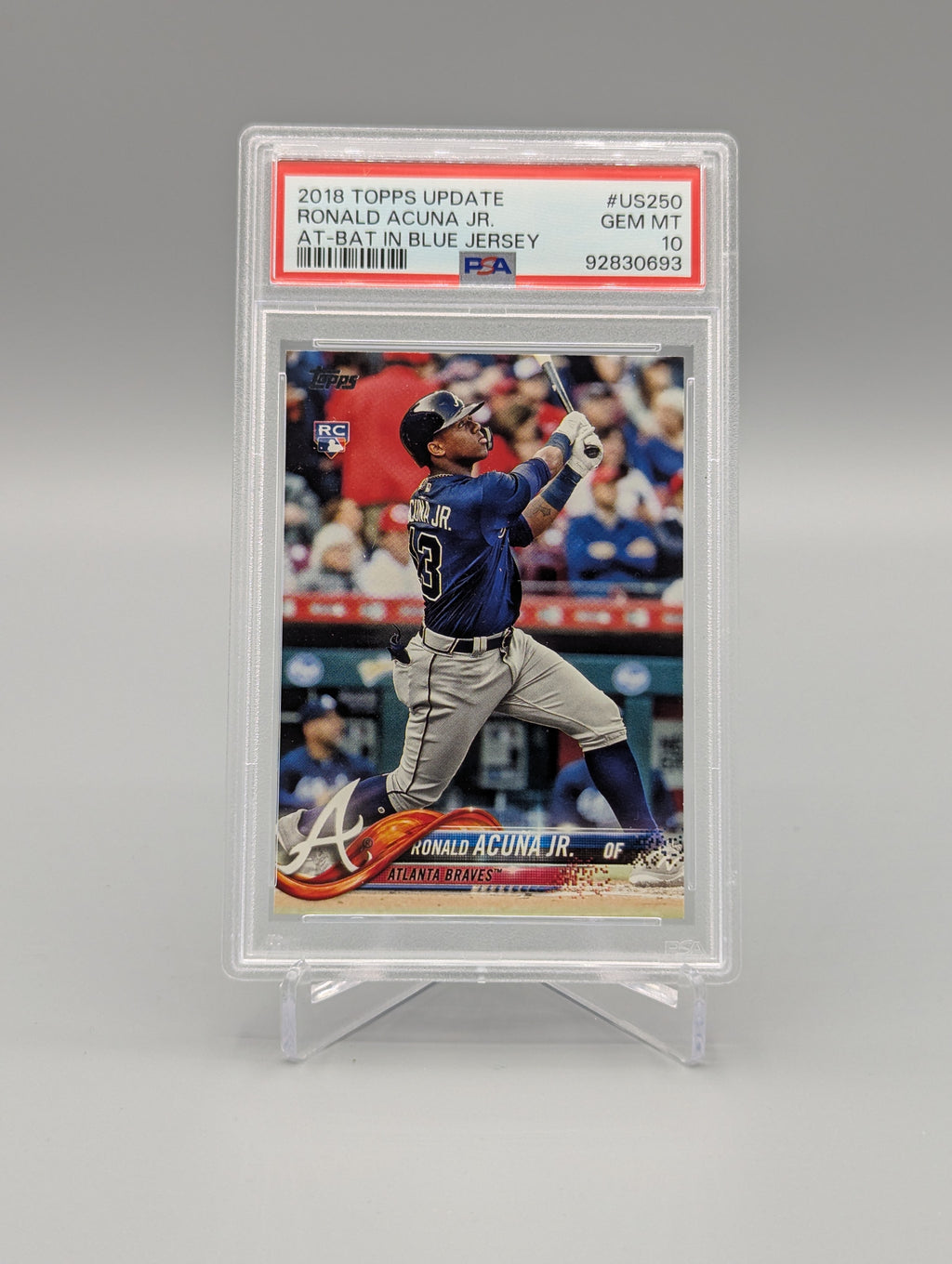2018 Topps Update #US250 Ronald Acuna Jr RC PSA 10 Braves