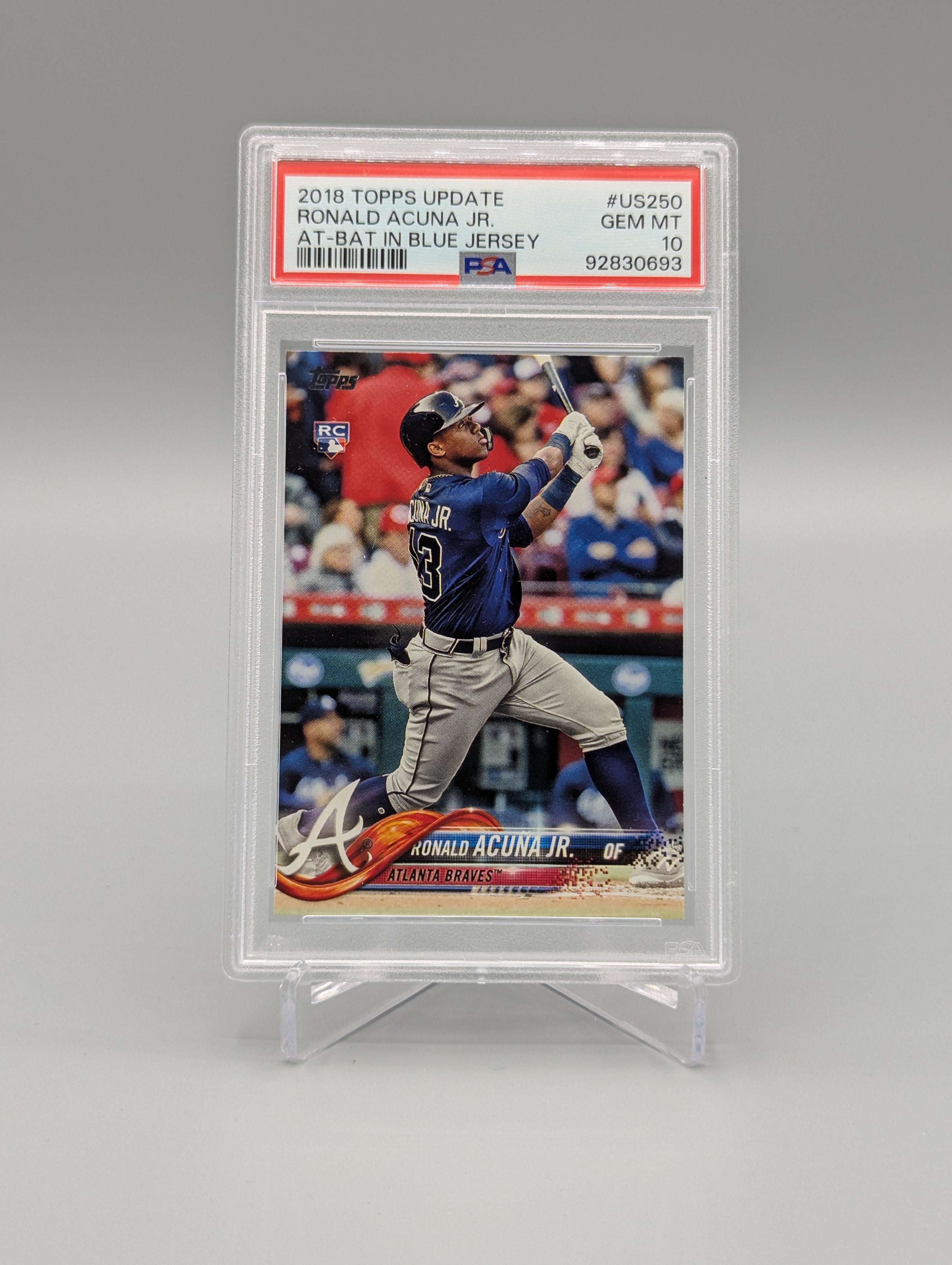 2018 Topps Update #US250 Ronald Acuna Jr RC PSA 10 Braves